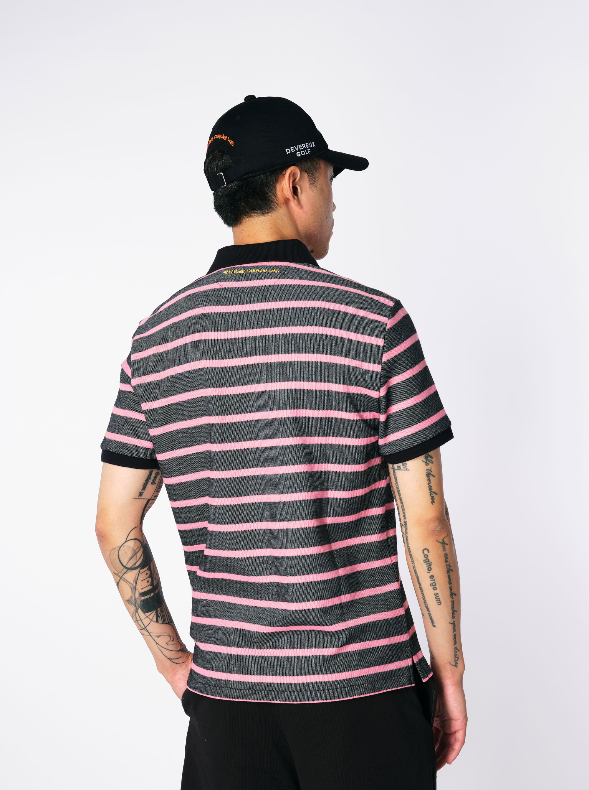 Classic OX Border Polo 763472026-BLACK/PINK