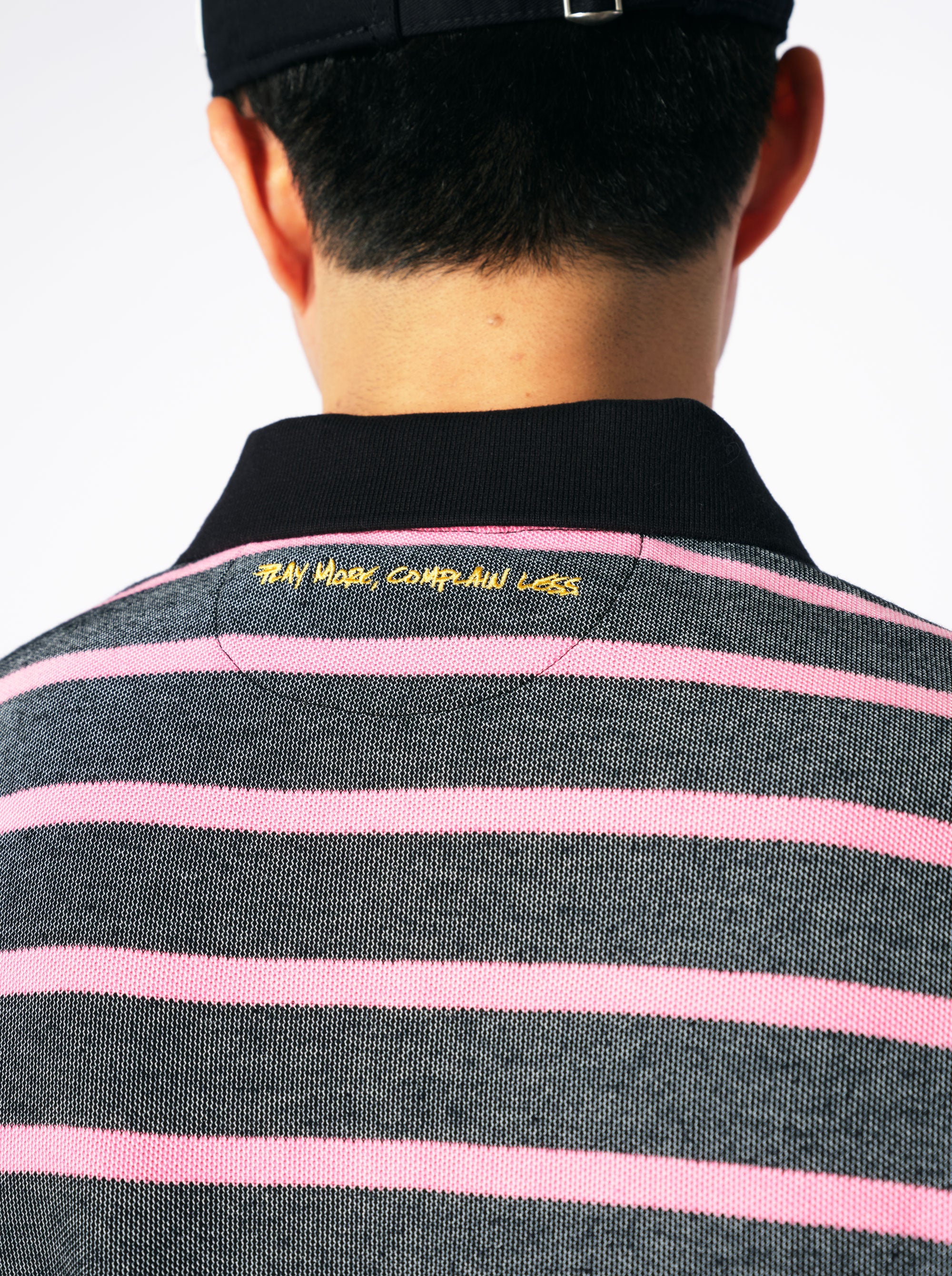 Classic OX Border Polo 763472026-BLACK/PINK