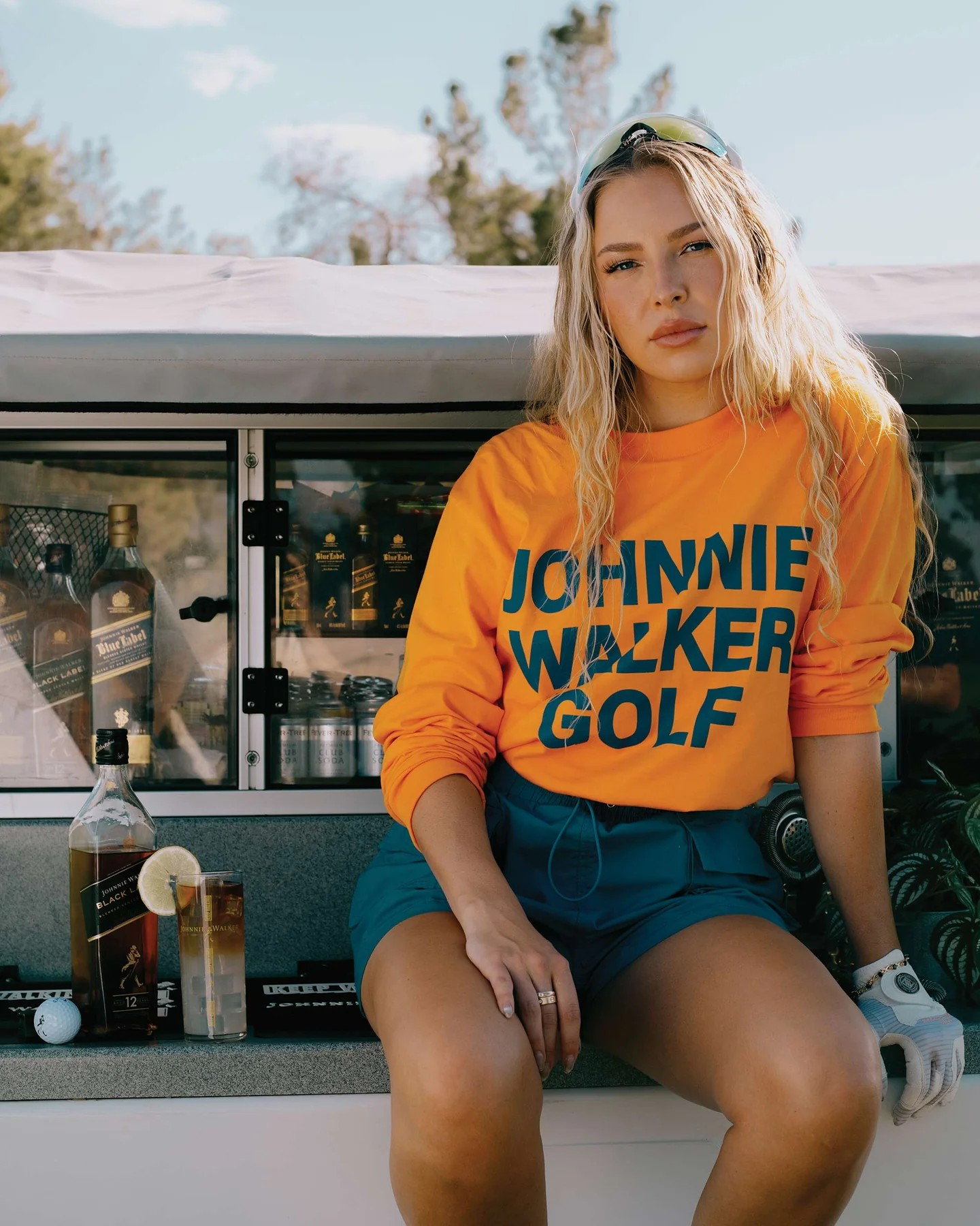 Johnnie Walker Golf Long Sleeve Tee 763532001-GOLD