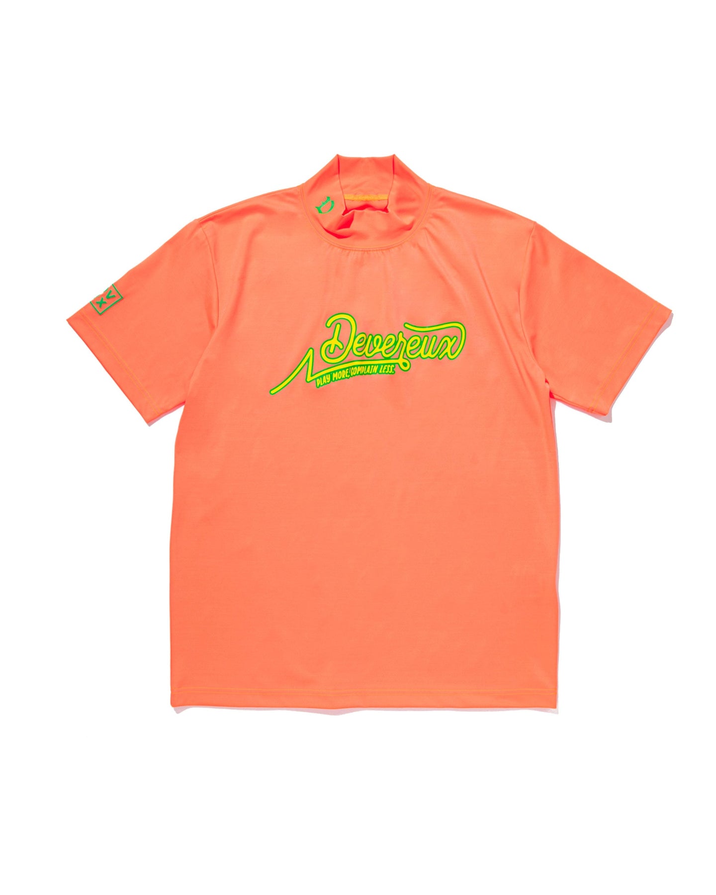 D Skull Mock Neck Tee 763572003 ORANGE