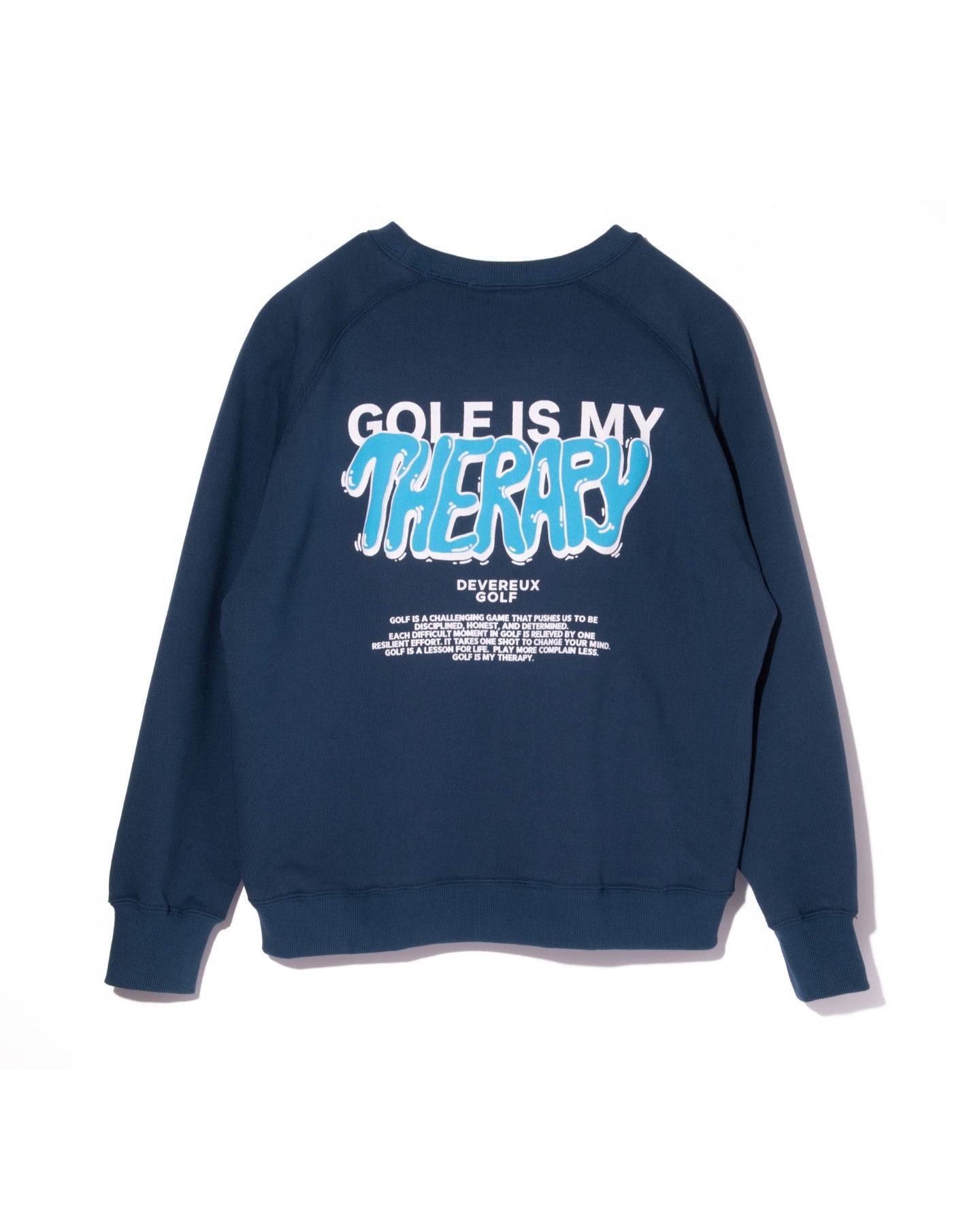 WOMEN Golf is My Therapy アスレジャーCrew 763474079-D/BLUE