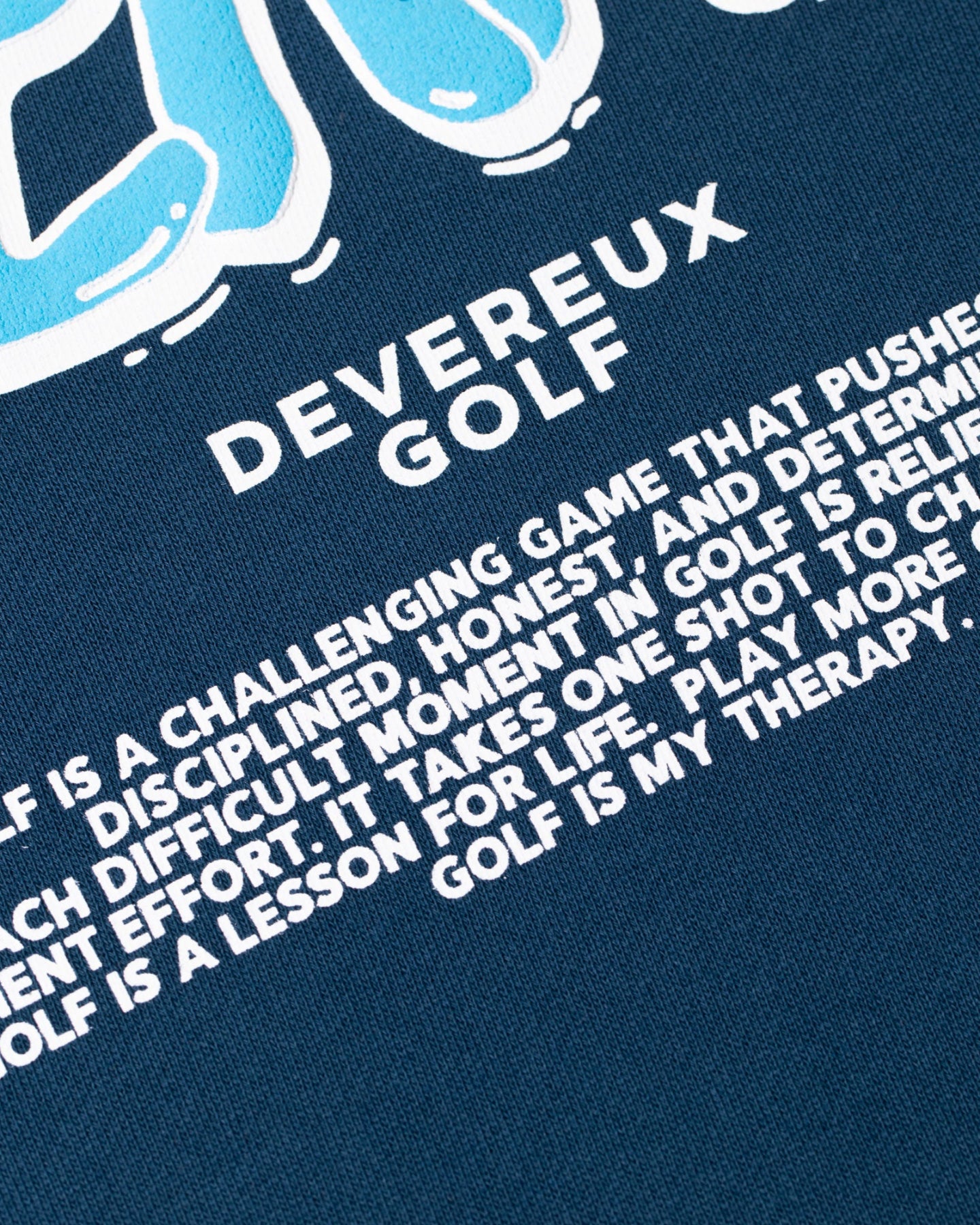 WOMEN Golf is My Therapy アスレジャーCrew 763474079-D/BLUE