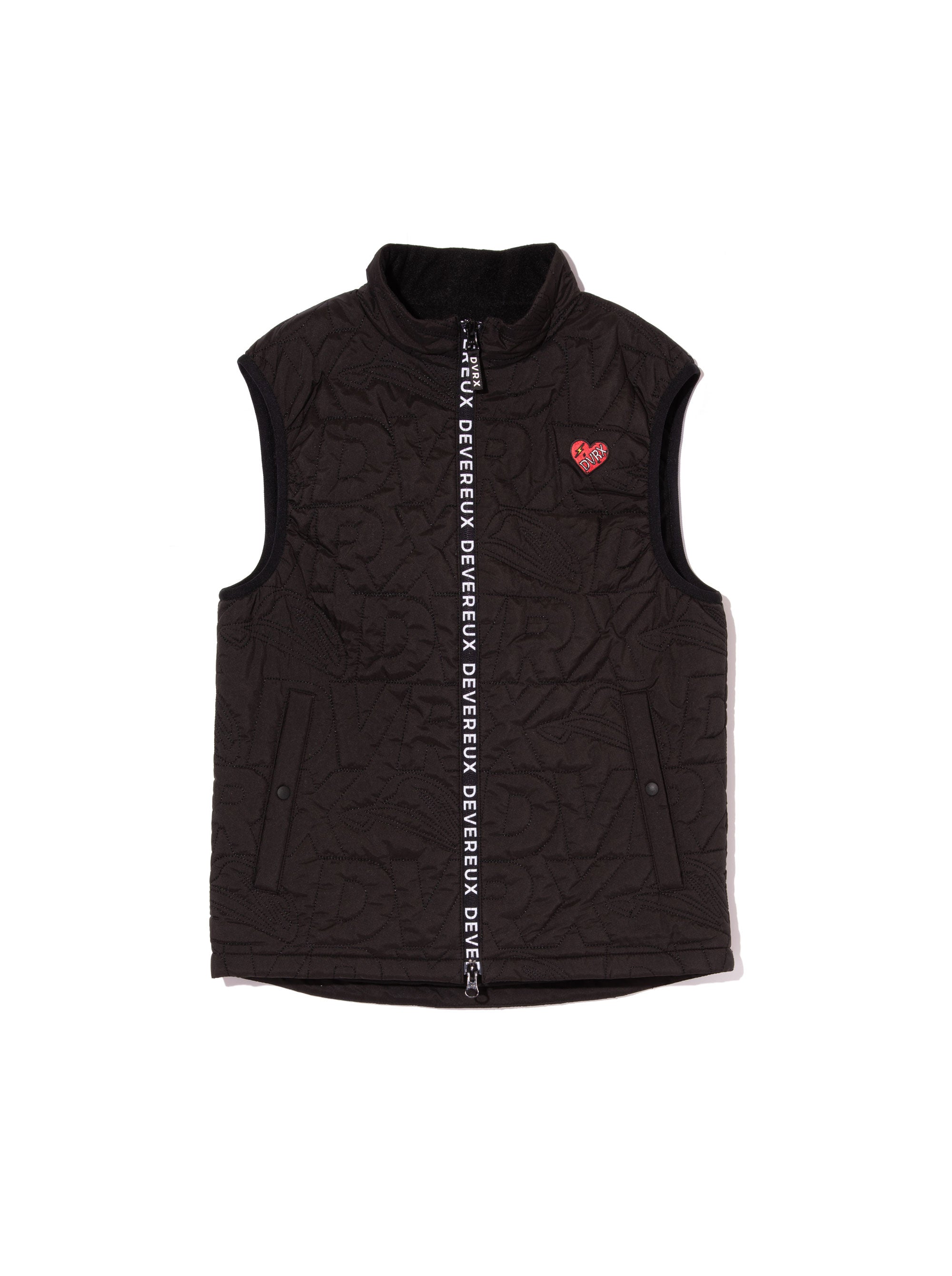 WOMEN DVRX中綿キルトFull Zip Vest 763474173-BLACK