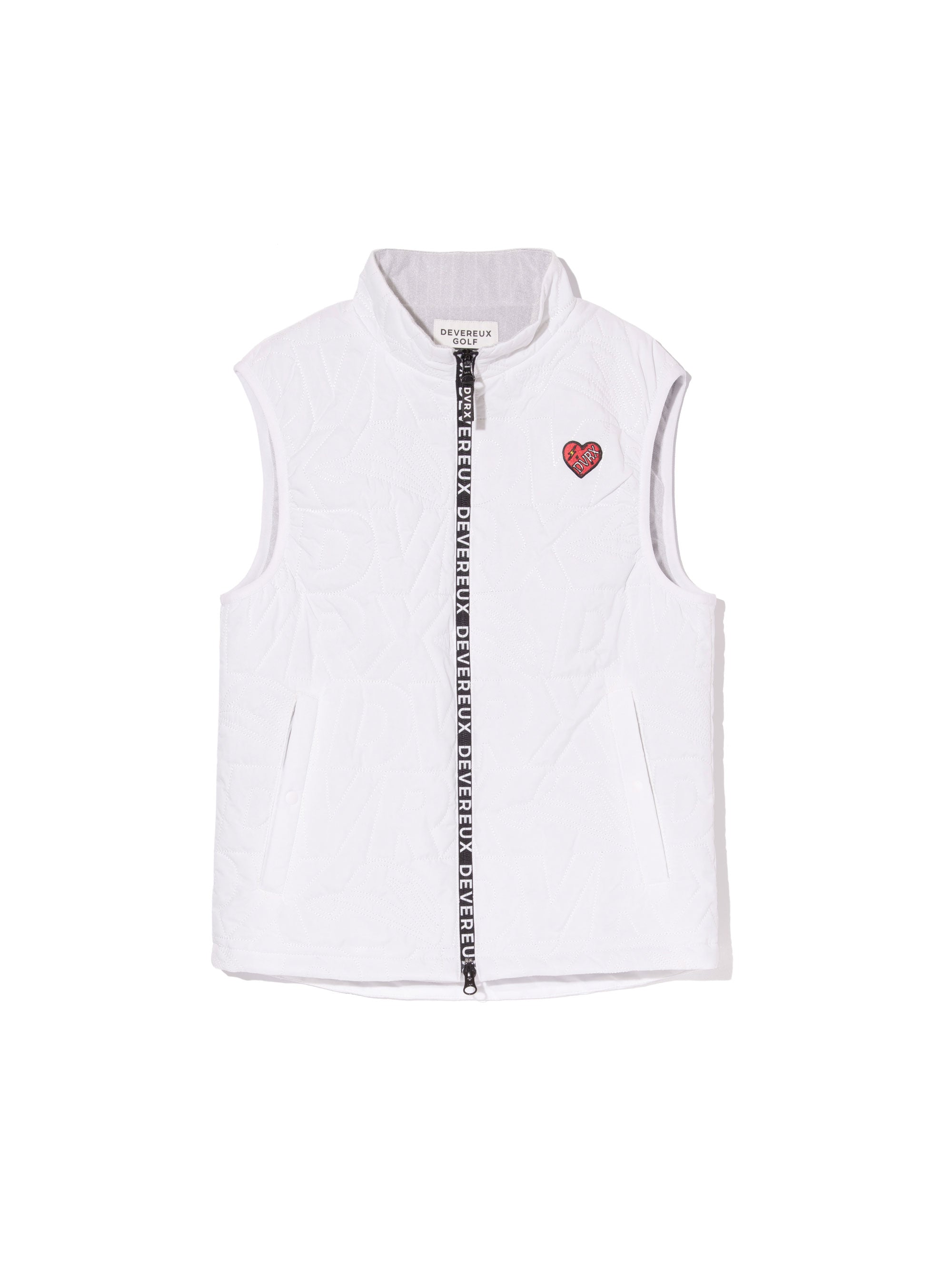 WOMEN DVRX中綿キルトFull Zip Vest 763474173-WHITE