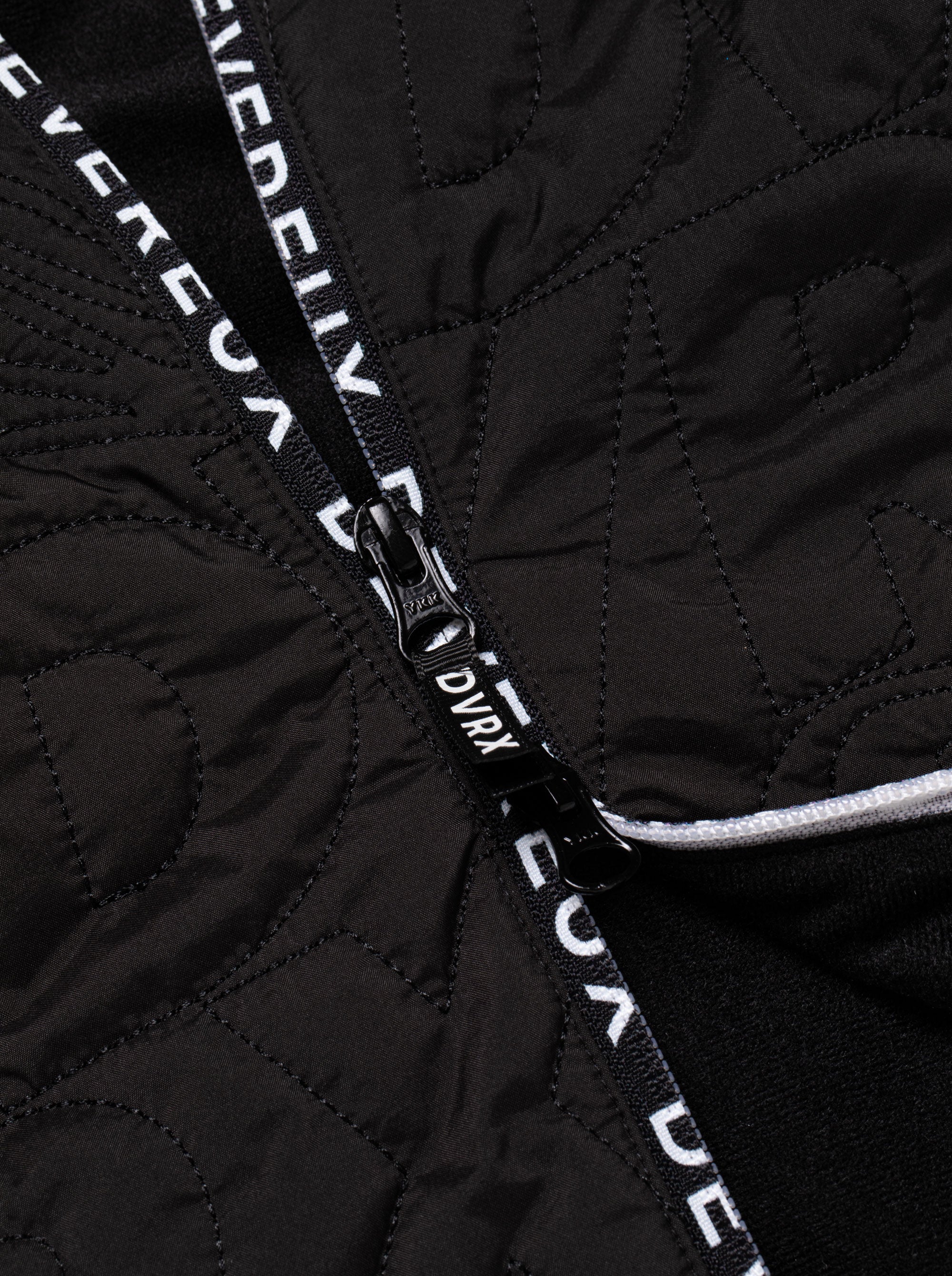 WOMEN DVRX中綿キルトFull Zip Vest 763474173-BLACK