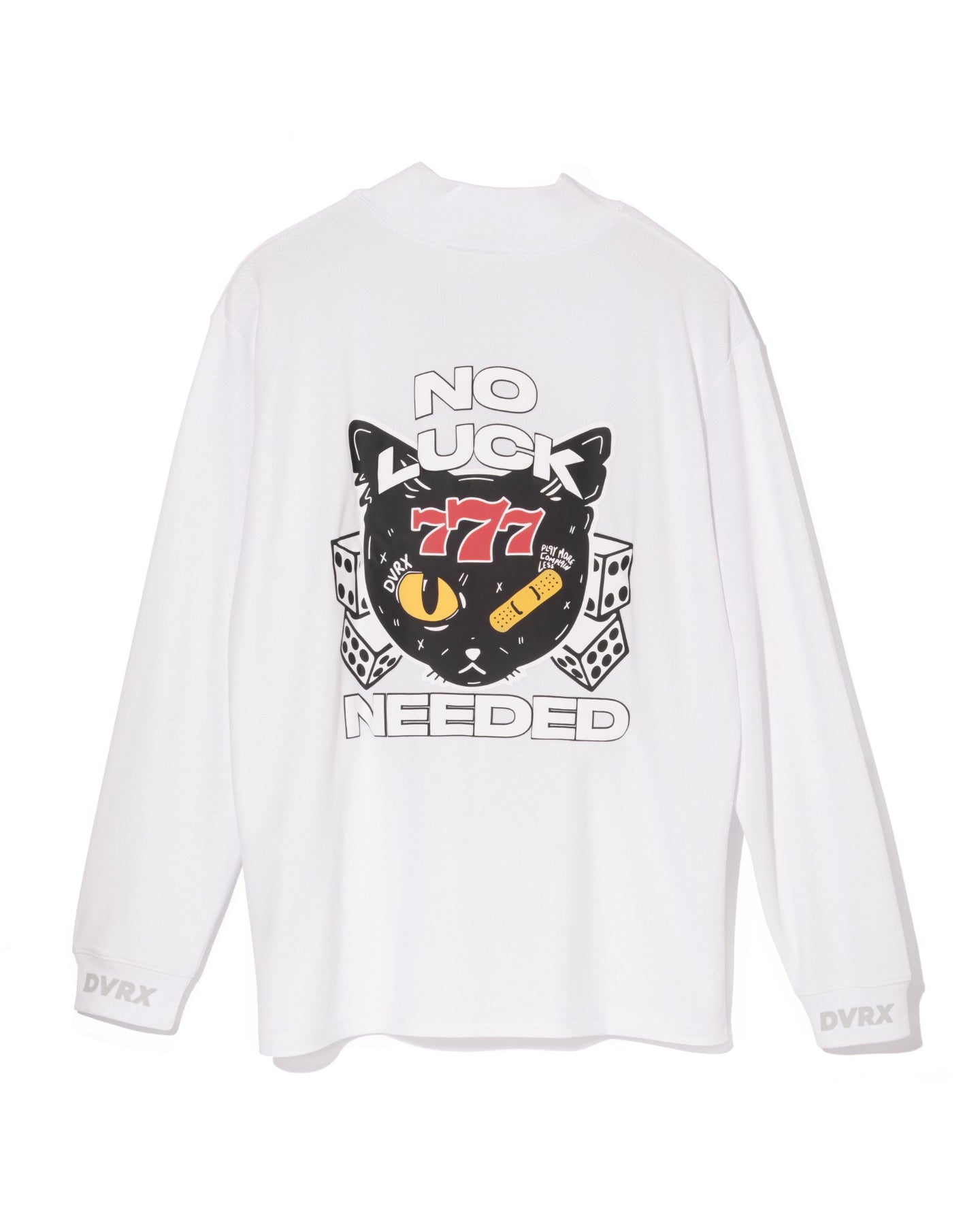 No Luck Needed Mock Neck L/S 763474016-WHITE