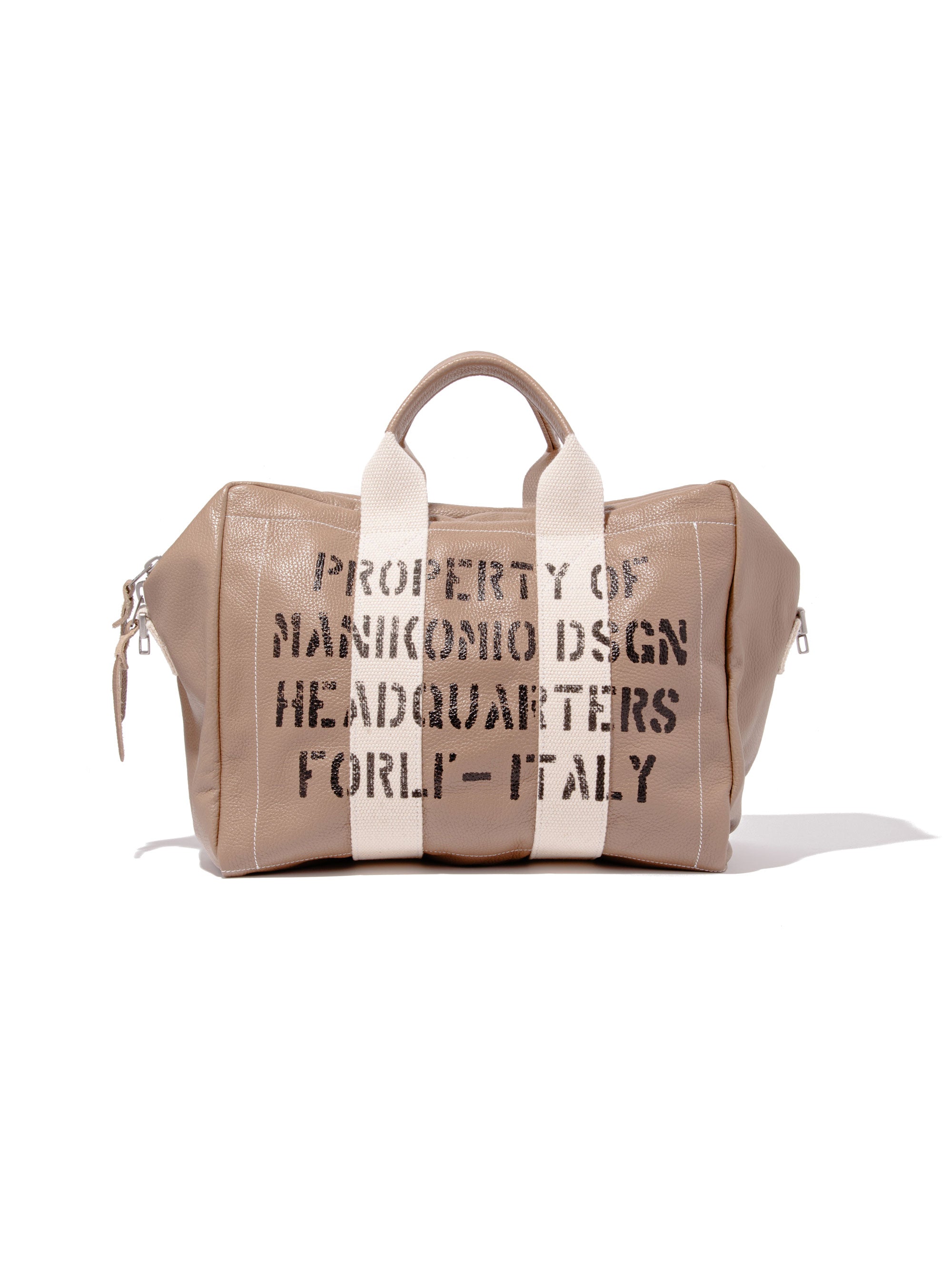 【DEVEREUX × MANIKOMIO】 レザーミディアムボストンBAG 763474861-TAUPE