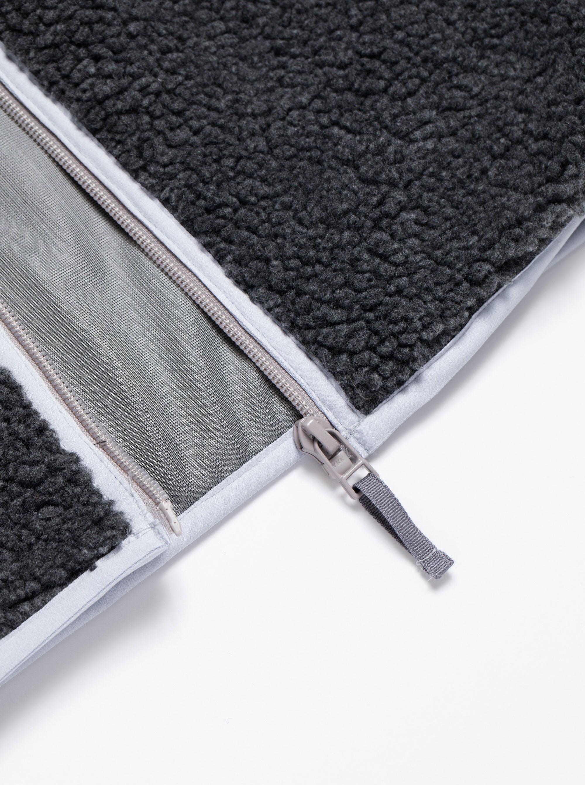 WOMEN Highly AshビンテージシープボアFull Zip VEST 763474176-CHARCOAL