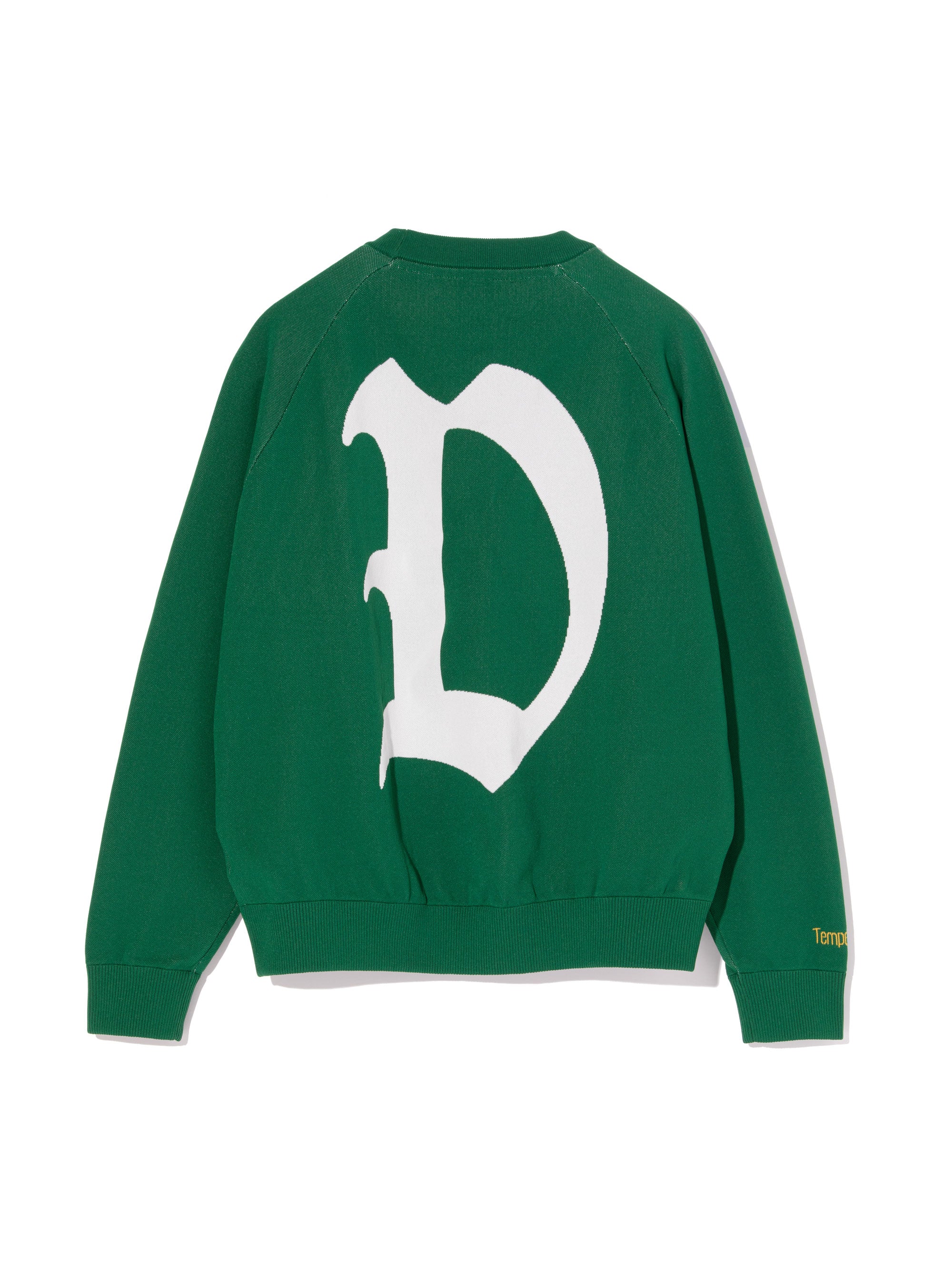 WOMEN 16G D Logo Knit Crewneck 763474772-DUCK GREEN