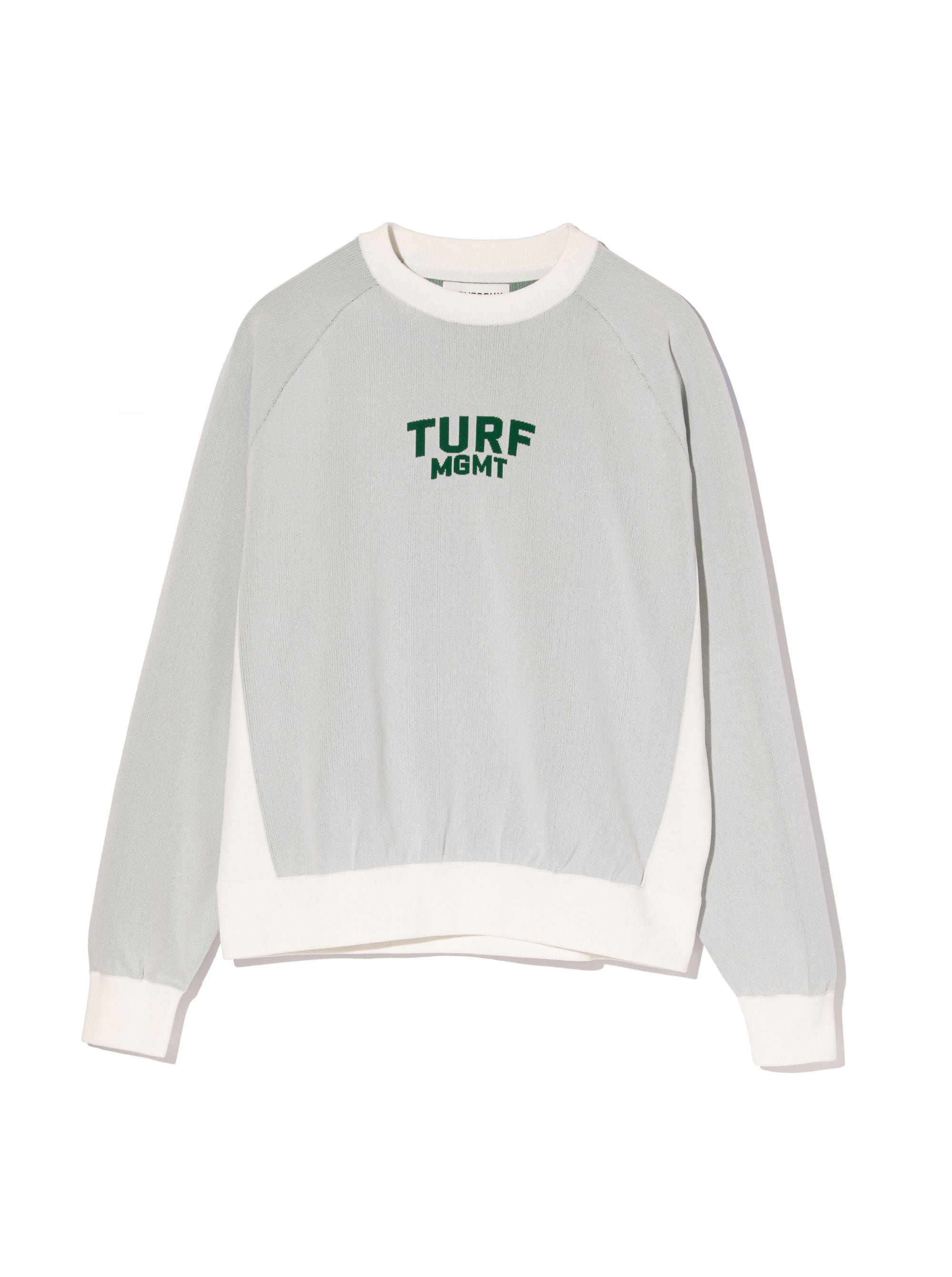 WOMEN 16G TURF MGMT Raglan Knit 7 Crewneck 763474773-WHITE