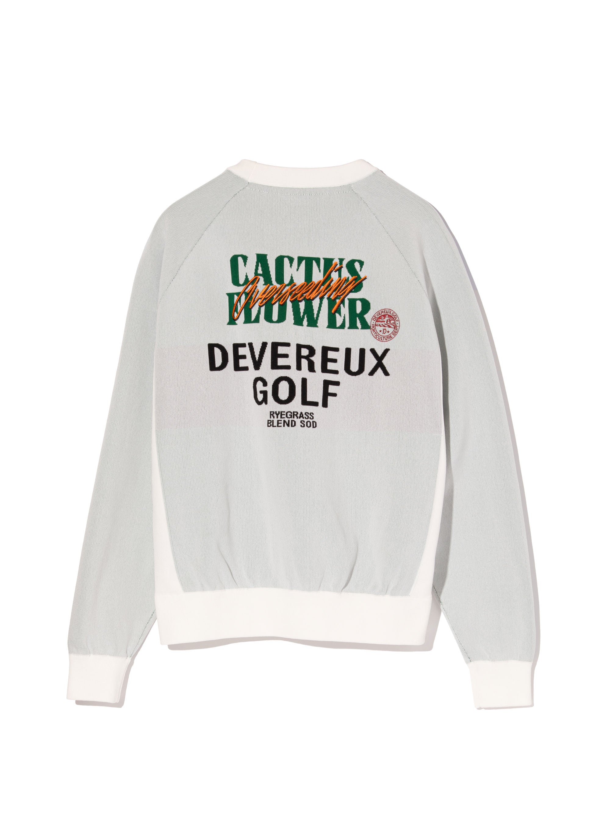 WOMEN 16G TURF MGMT Raglan Knit 7 Crewneck 763474773-WHITE