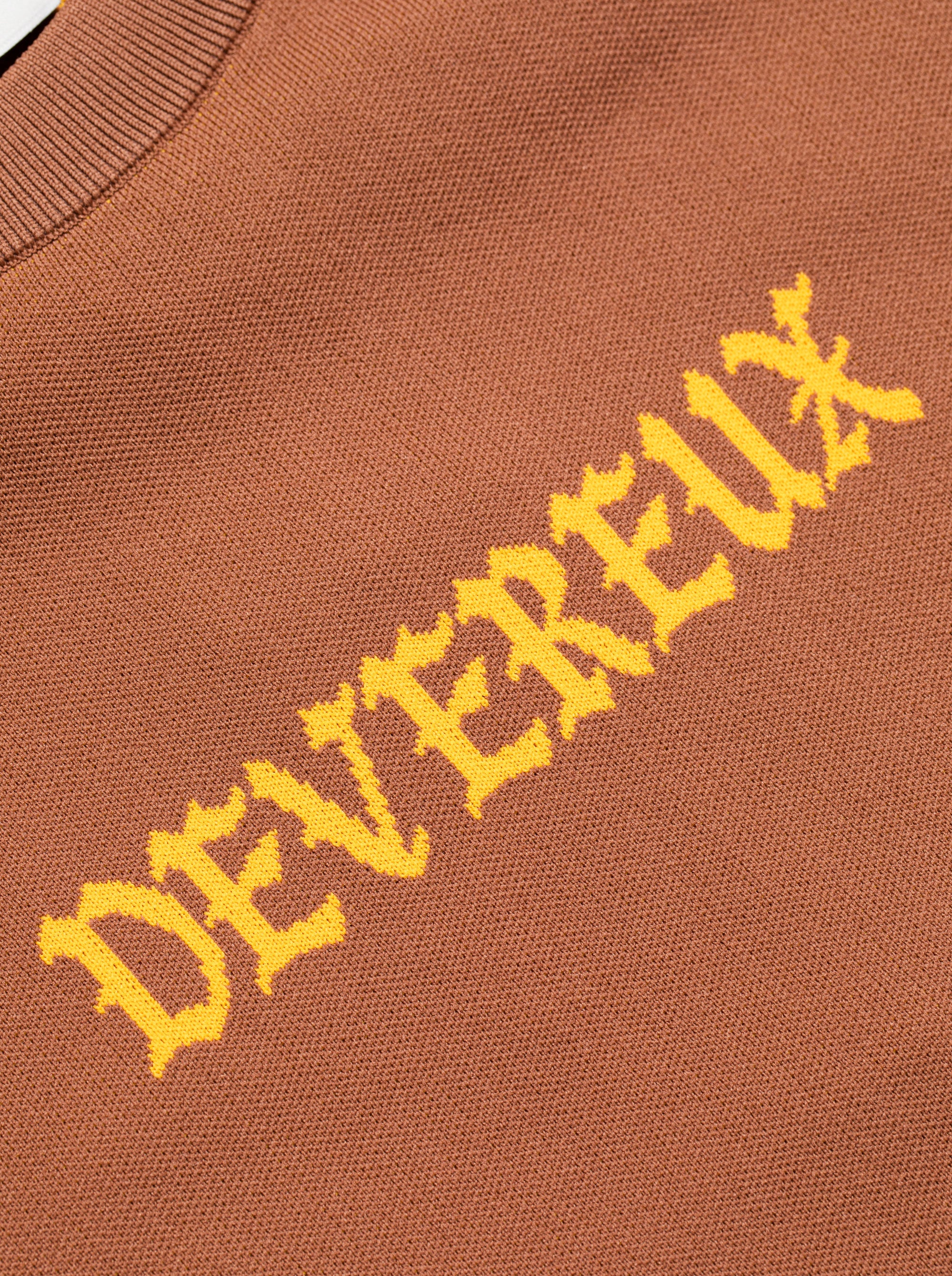 WOMEN 16G D Logo Knit Crewneck 763474772-CAMEL