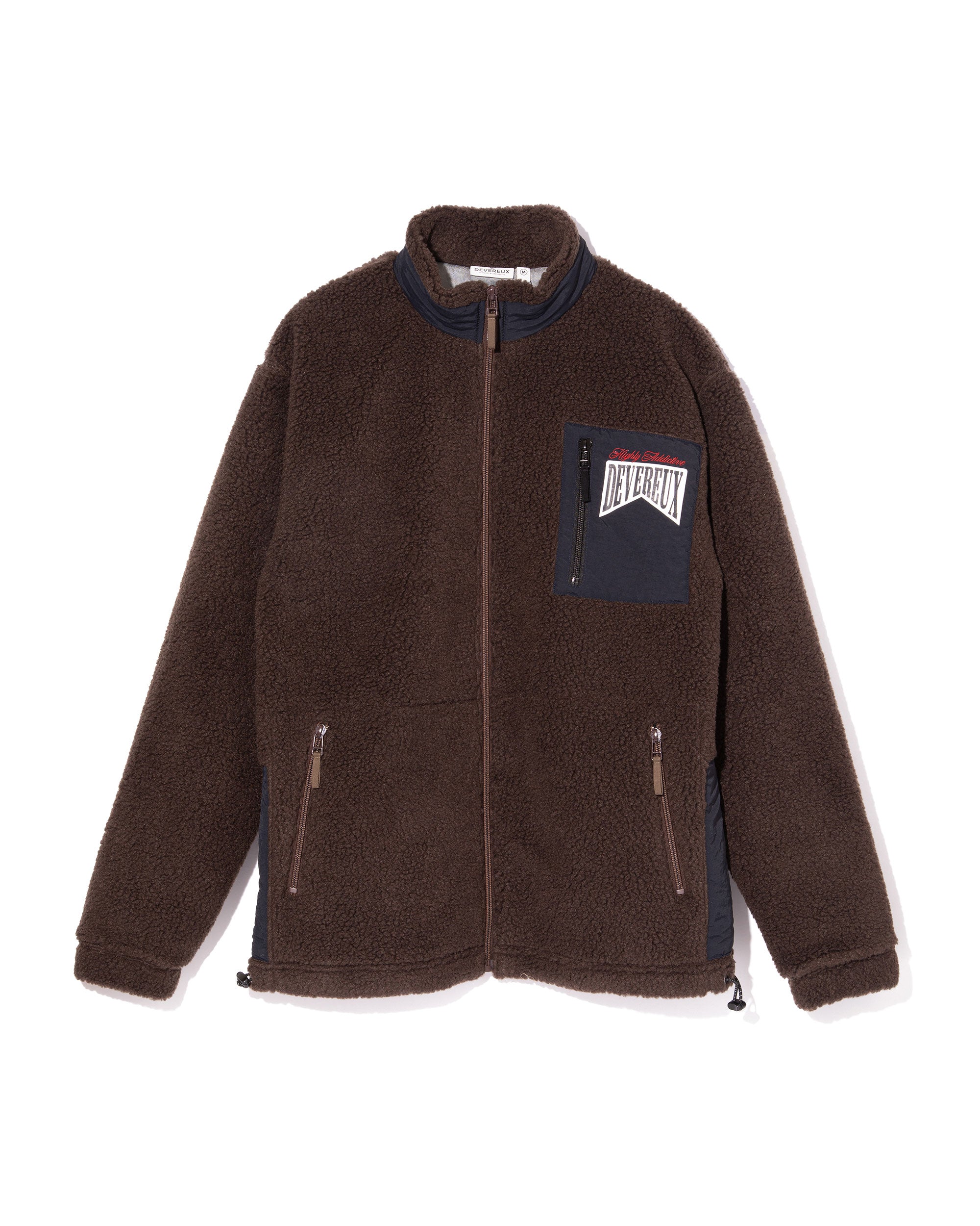 Highly AshビンテージシープボアFull Zip JK 763474107-BROWN