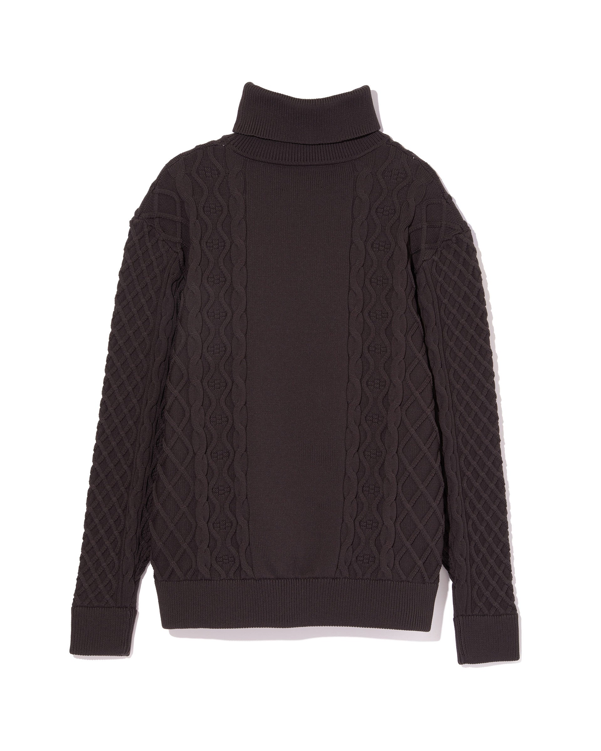 7G DVRX Knit Cable Turtle Neck 763474707-CHARCOAL