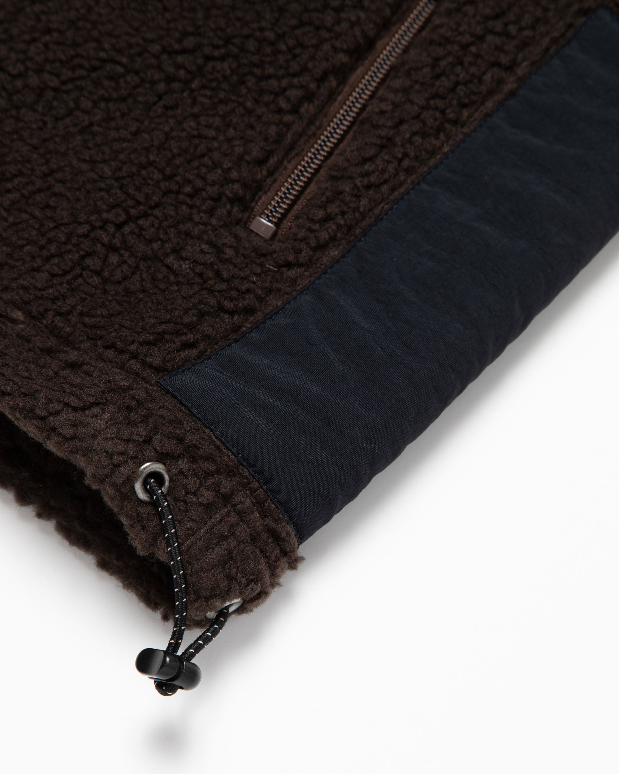 Highly AshビンテージシープボアFull Zip JK 763474107-BROWN