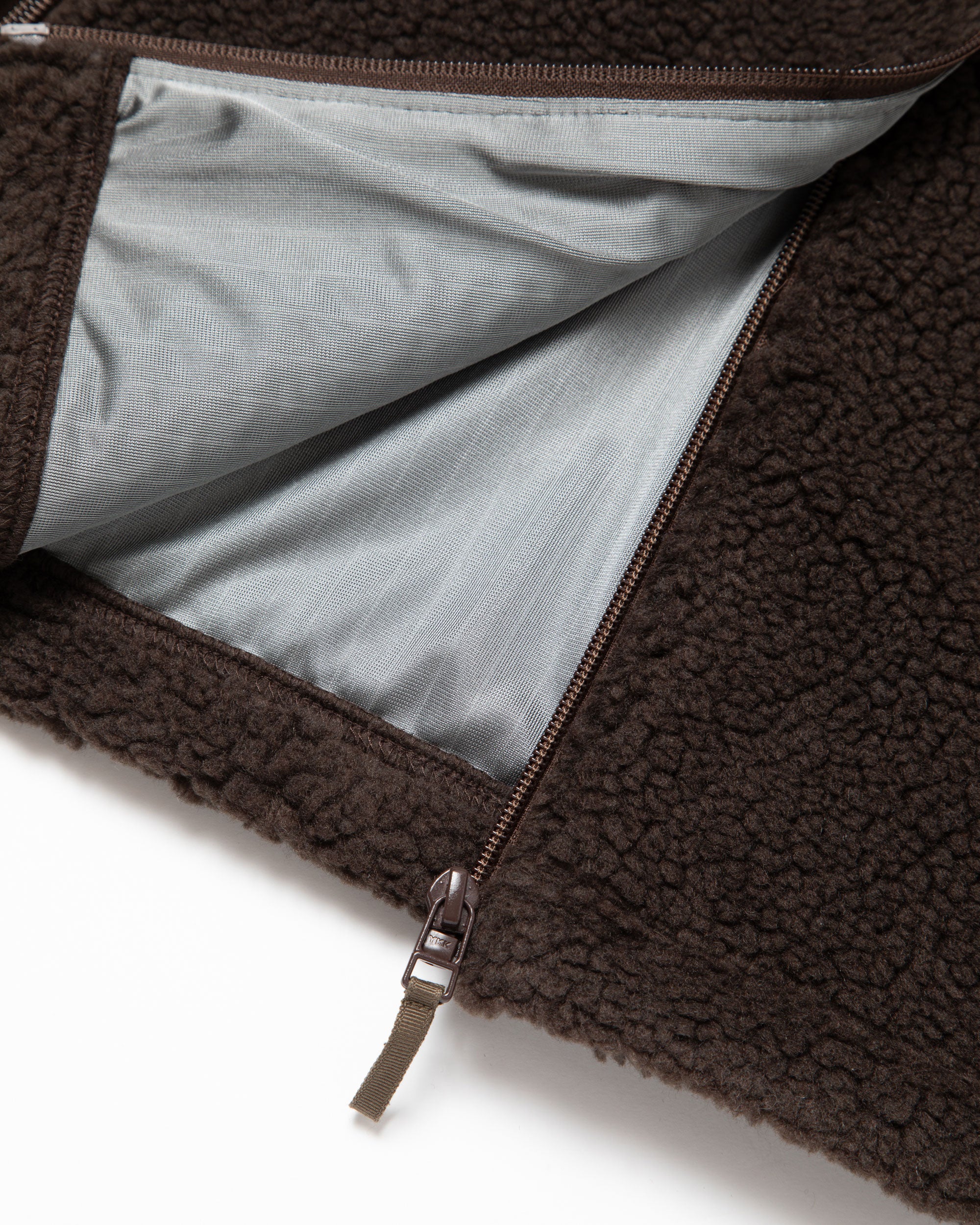 Highly AshビンテージシープボアFull Zip JK 763474107-BROWN