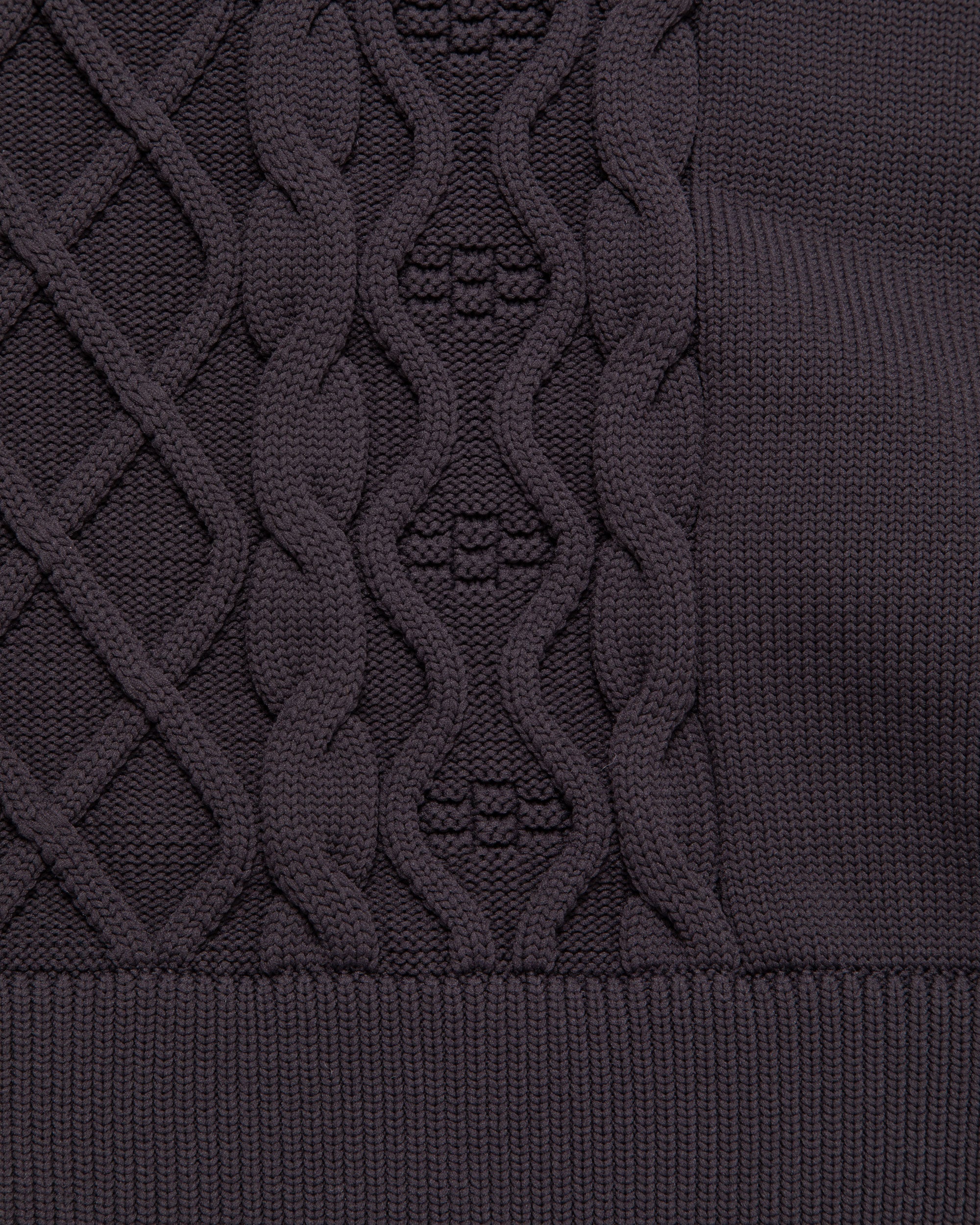 WOMEN 7G DVRX Knit Cable Turtle Neck-763474776-CHARCOAL