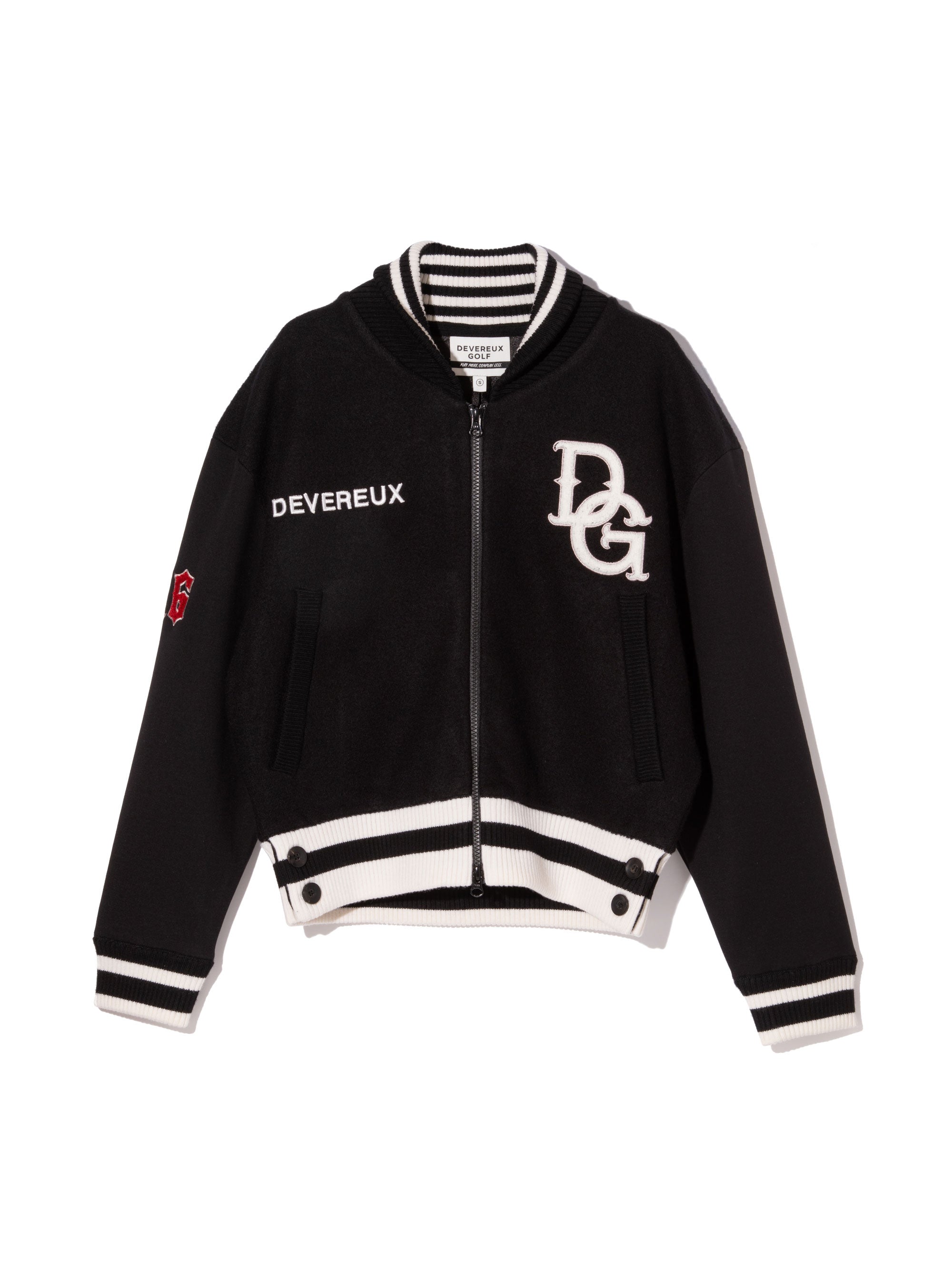 WOMEN Devereux Washed Wool Full Zip JK 763474179-BLACK