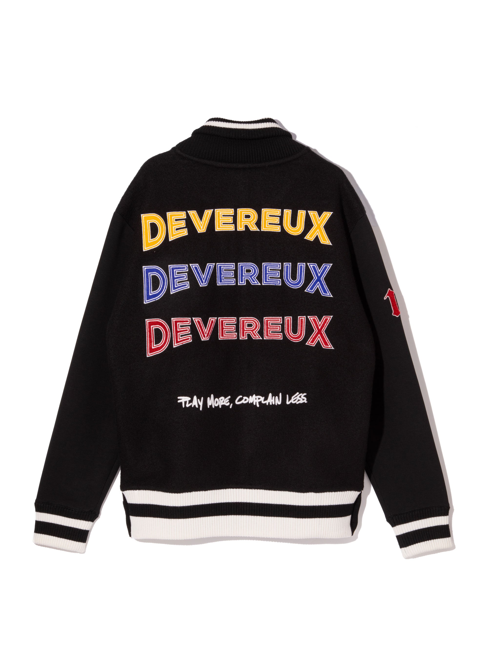 Devereux Washed Wool Full Zip JK 763474111-BLACK