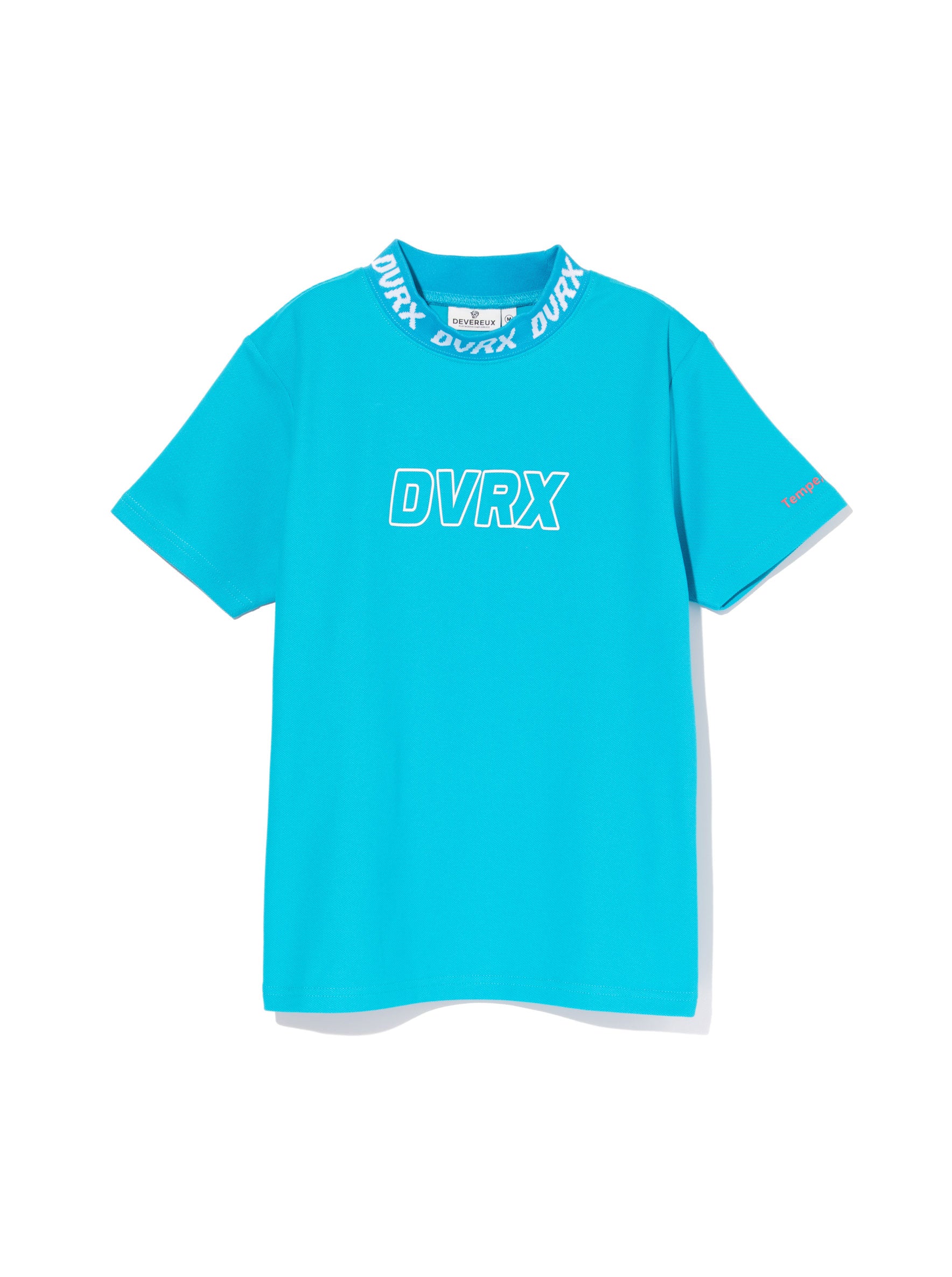 WOMEN Classic Logo Rib モックネックハートTシャツ 763572090-AQUA