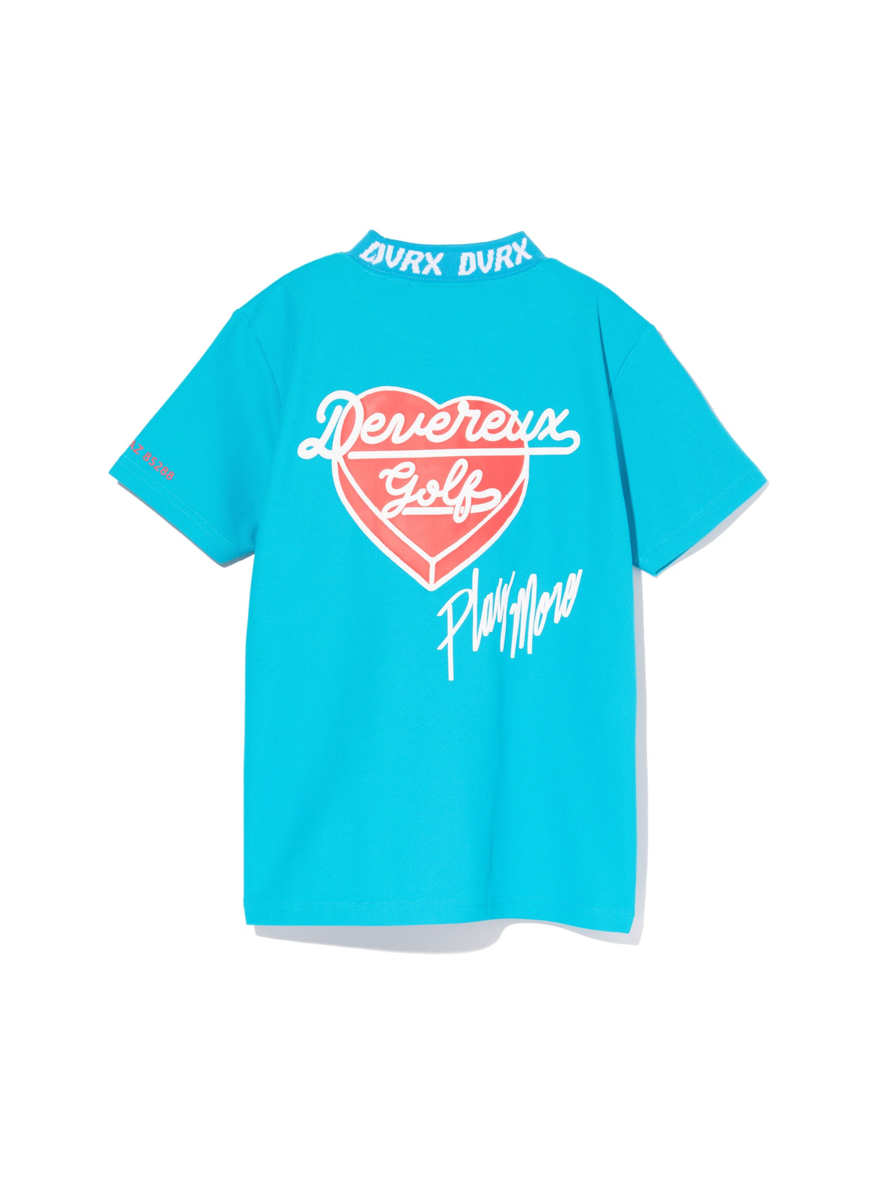 WOMEN Classic Logo Rib モックネックハートTシャツ 763572090-AQUA