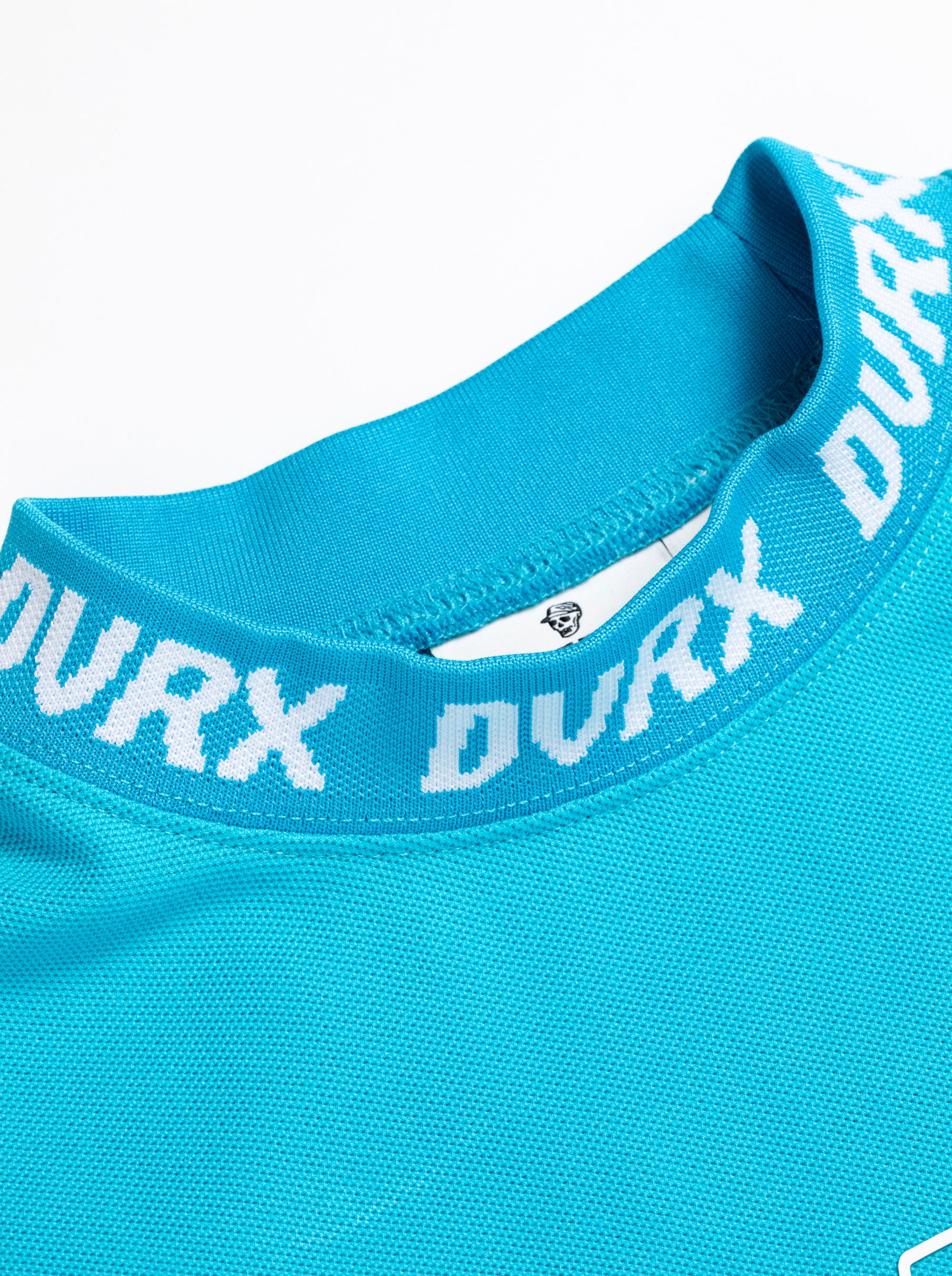 WOMEN Classic Logo Rib モックネックハートTシャツ 763572090-AQUA