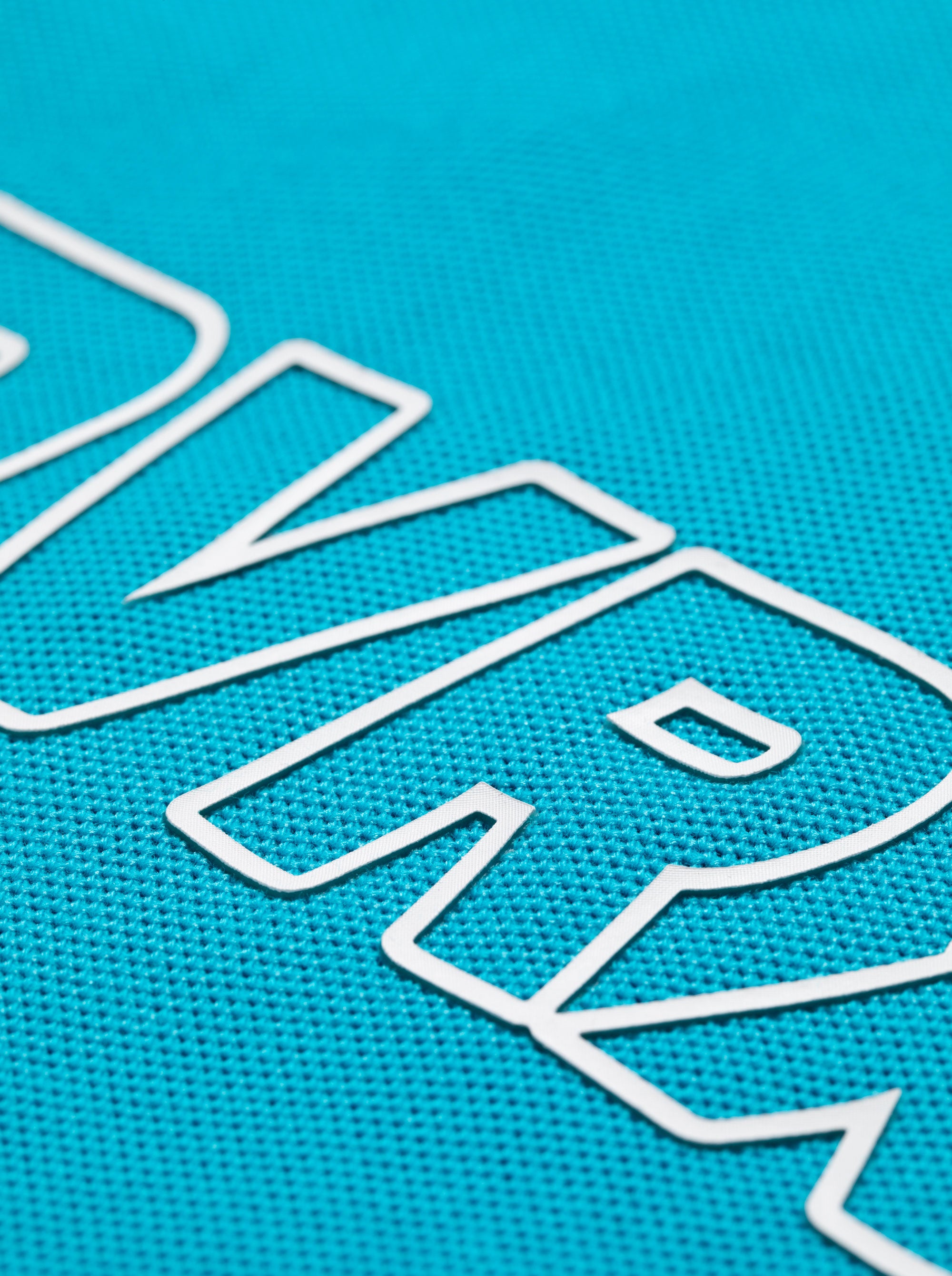 WOMEN Classic Logo Rib モックネックハートTシャツ 763572090-AQUA