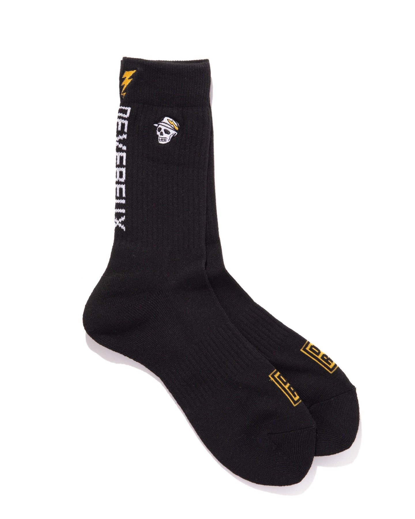MEN Back Logo Regular Socks 763572840-BLACK/WH