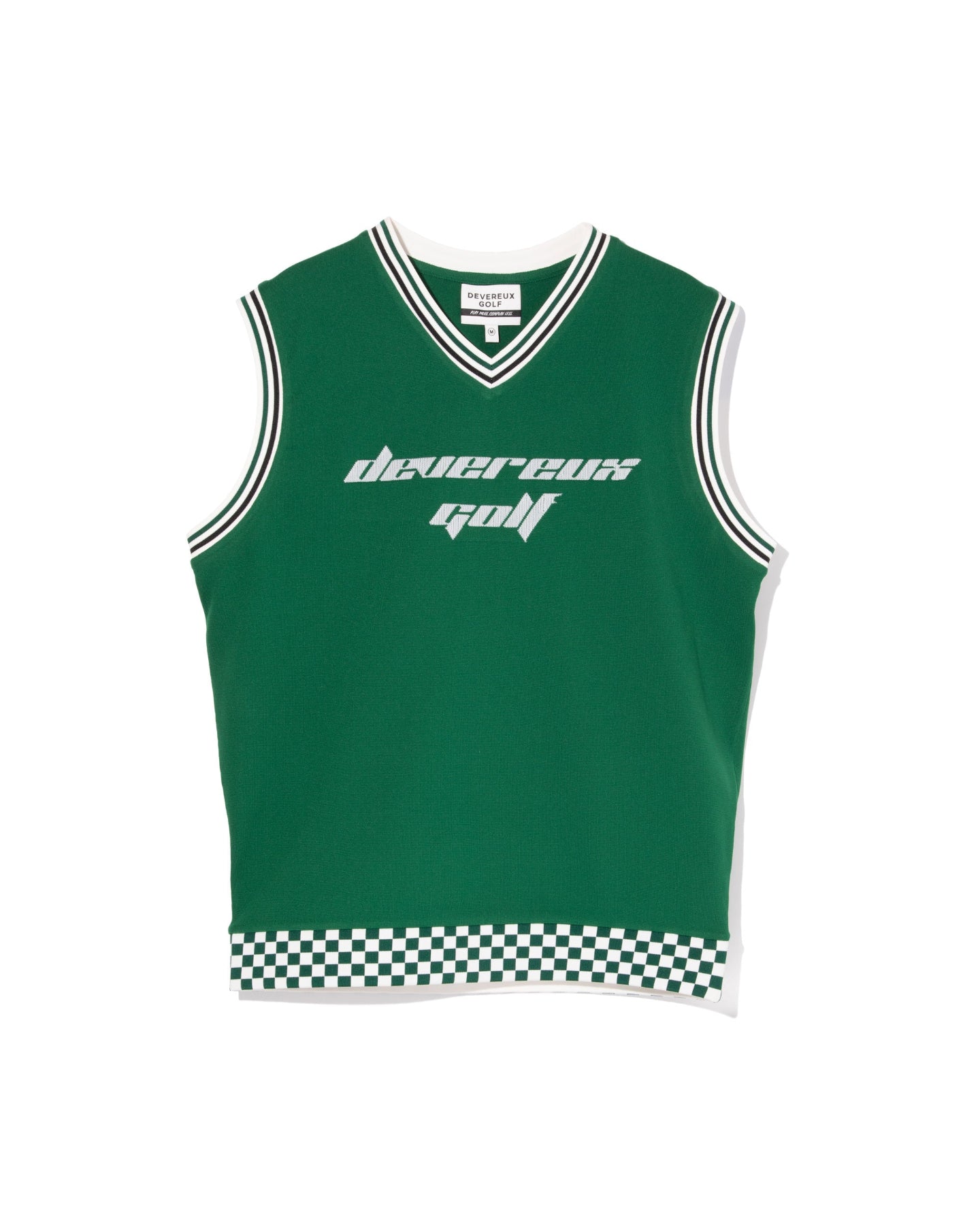 Born to Golf チェッカーリブニットベスト 763572701-GREEN