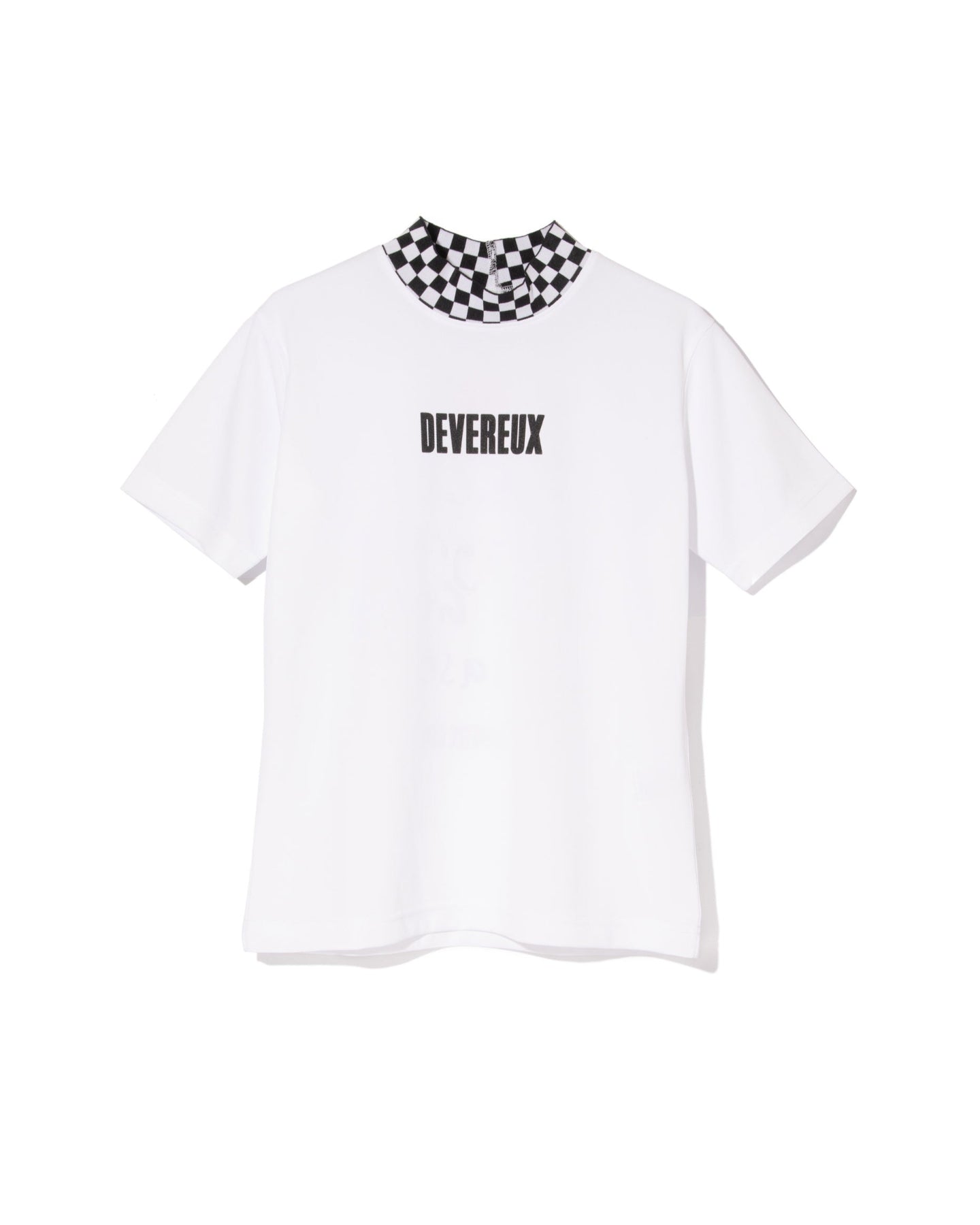 WOMEN Icon Checker RibモックTEE 763572084-WHITE