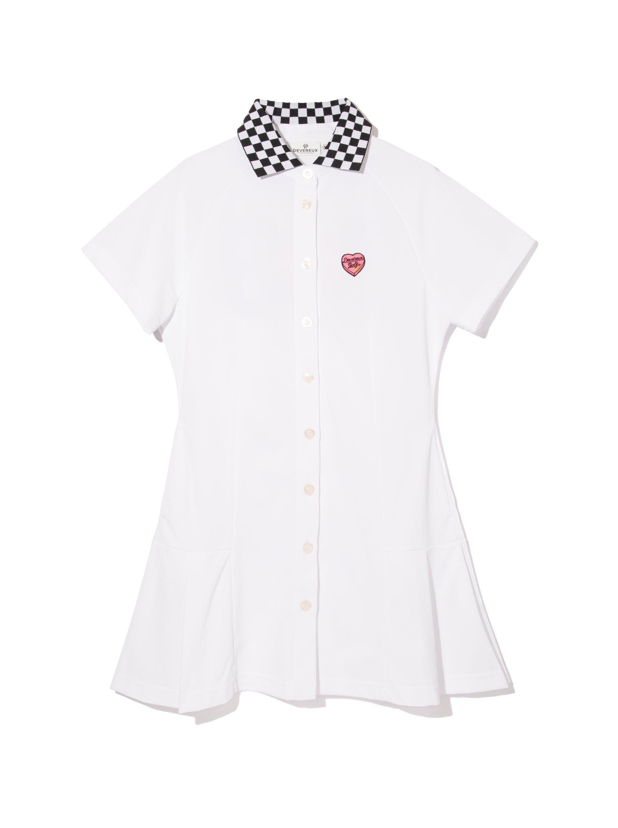 WOMEN Icon Checker Ribポロワンピース 763572570 WHITE