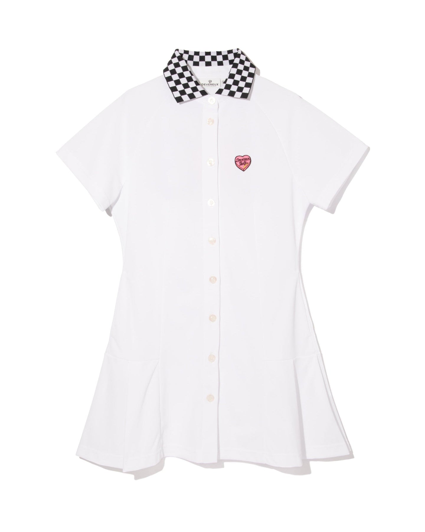 WOMEN Icon Checker Ribポロワンピース 763572570 WHITE