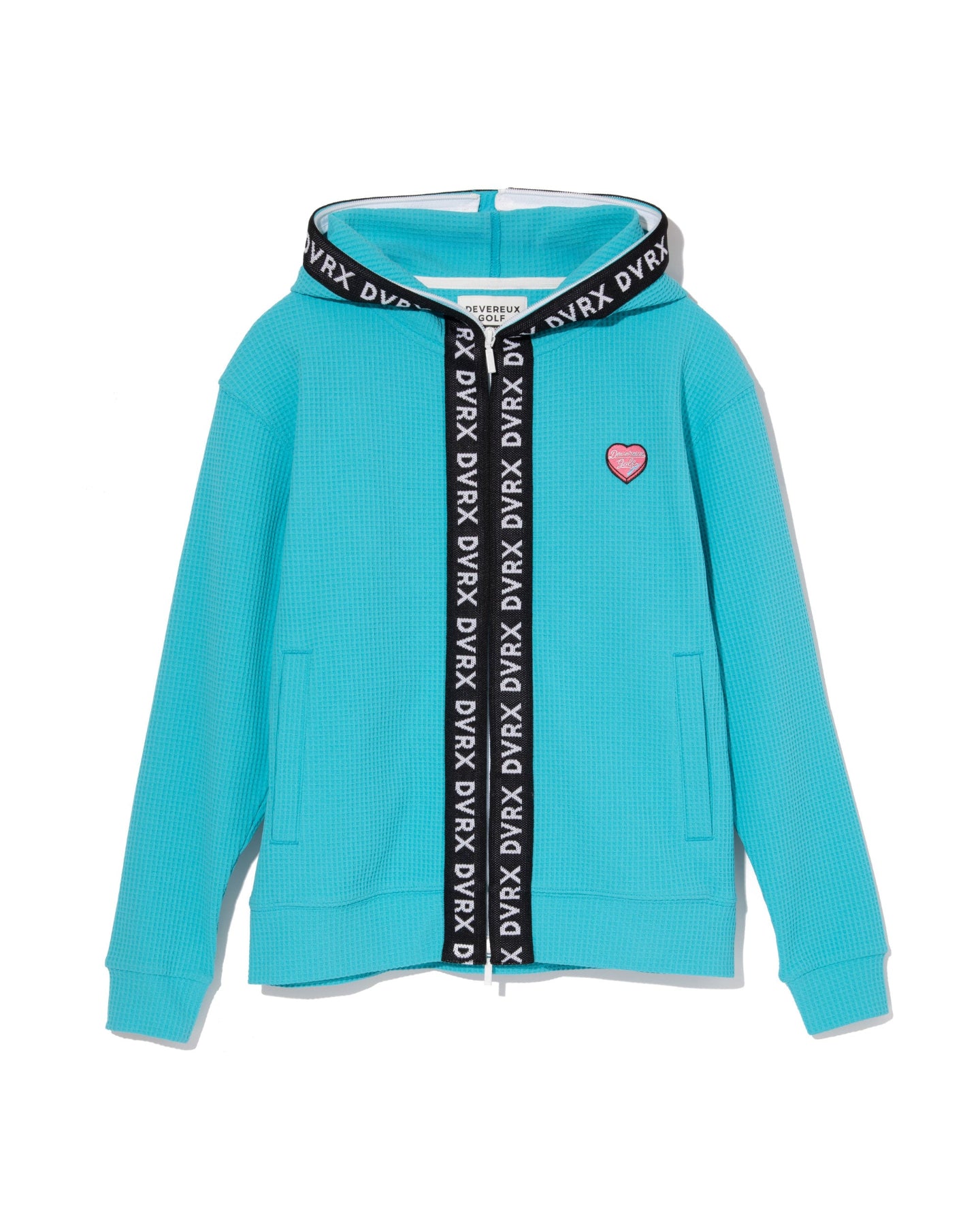WOMEN Southern DrawワッフルFull Zipロゴテープフーディー 763572178-AQUA