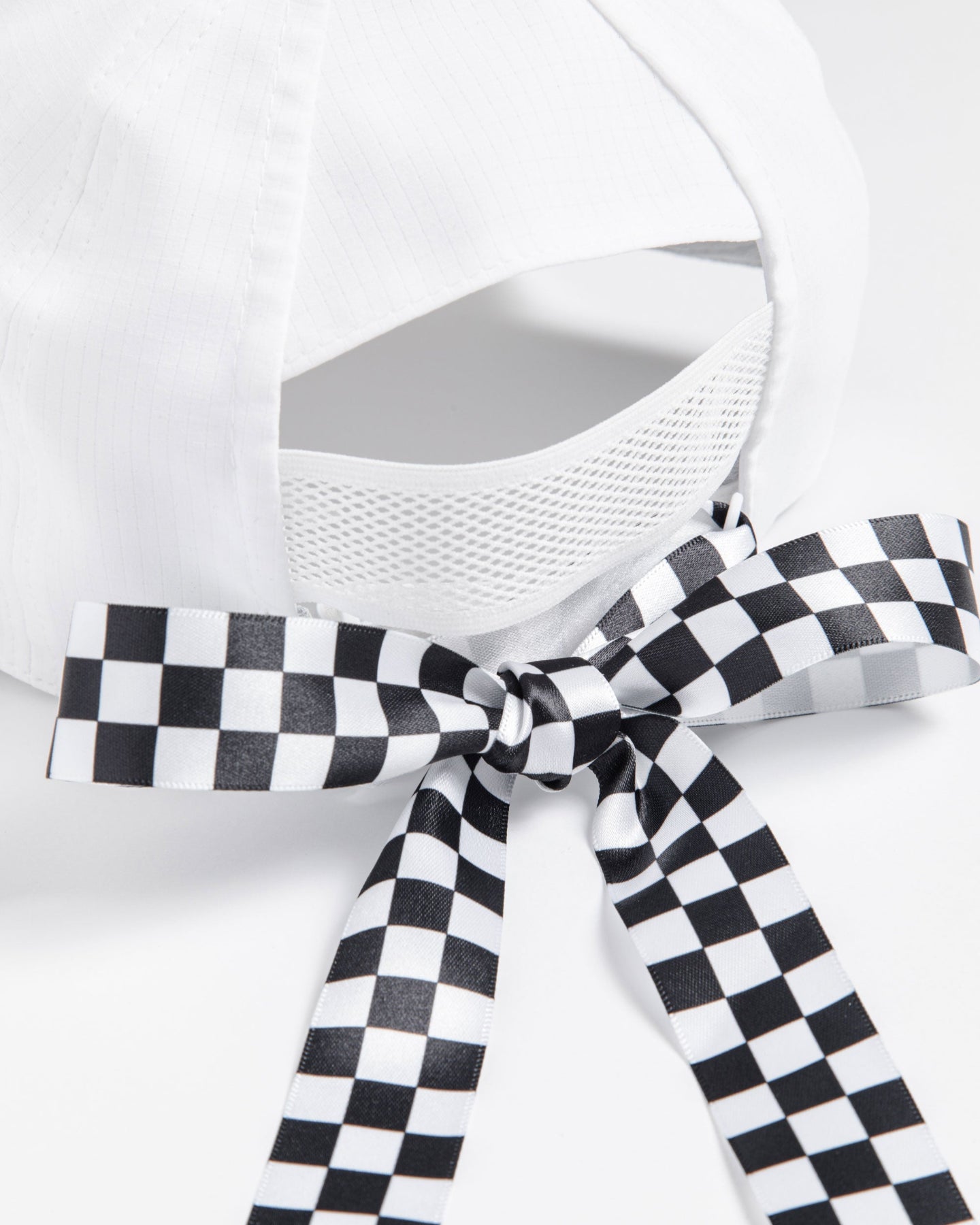 WOMEN Dot Air Basic Checker Ribbon Hat 763572805-WHITE