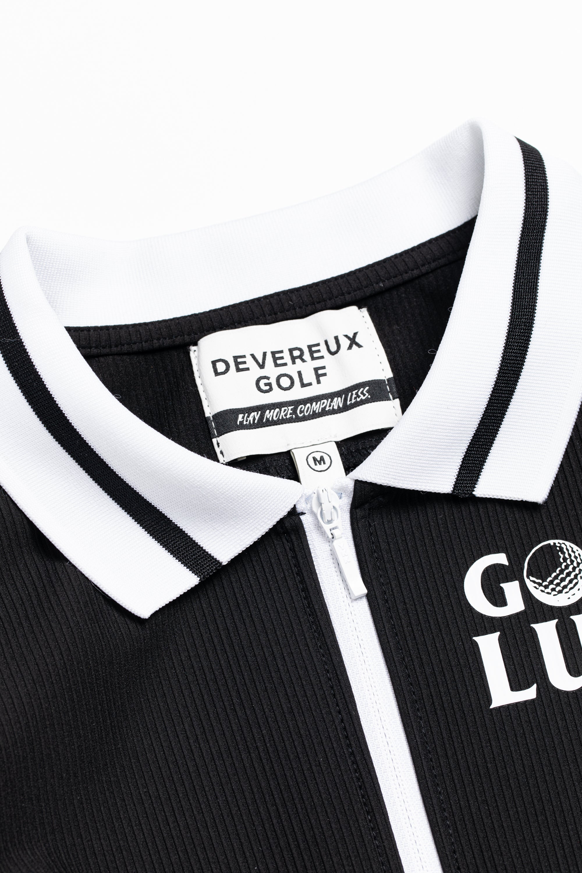 WOMEN Lucky than Goodノースリーブハーフジップリブカラーワンピース 763572572-BLACK