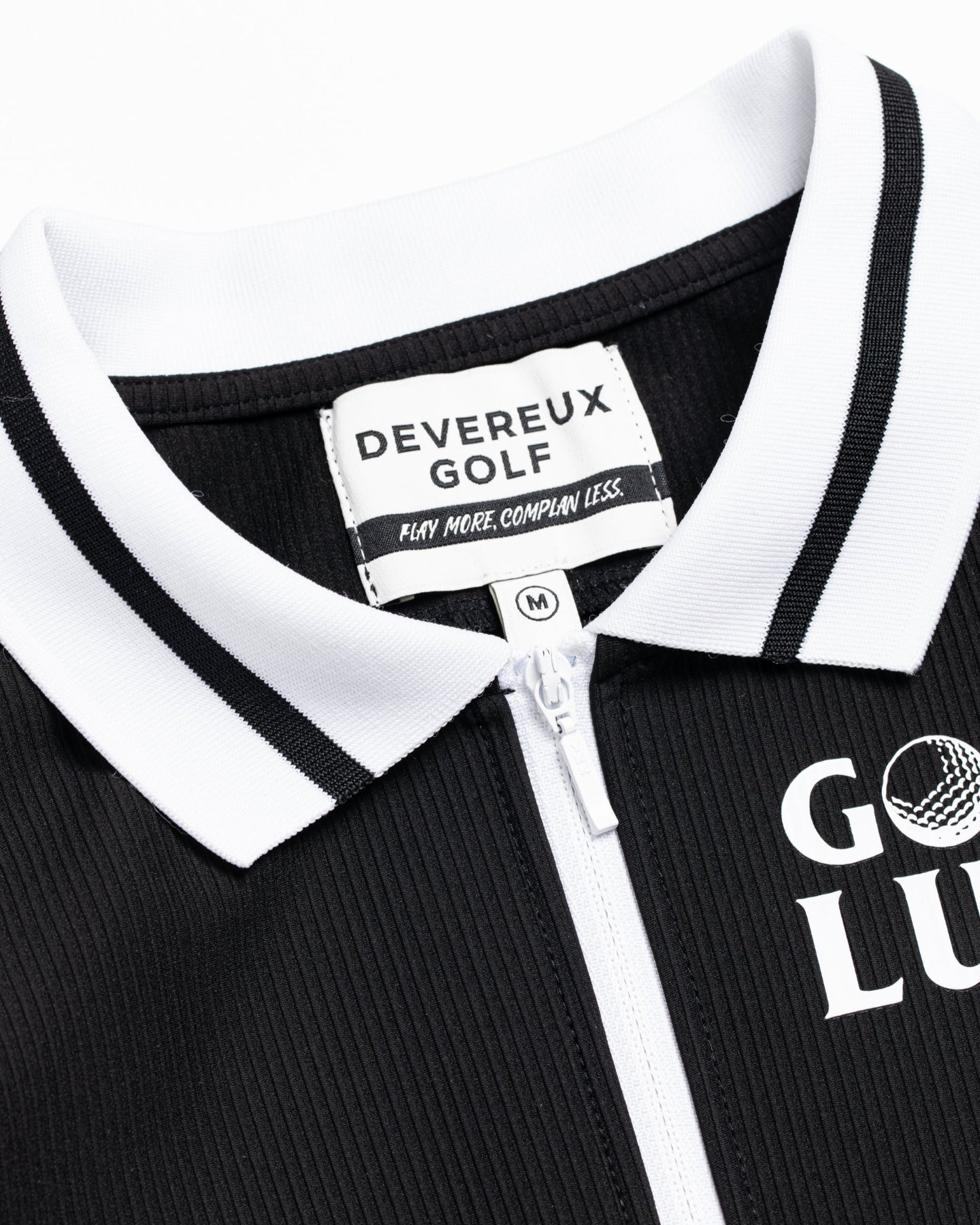 WOMEN Lucky than Goodノースリーブハーフジップリブカラーワンピース 763572572-BLACK