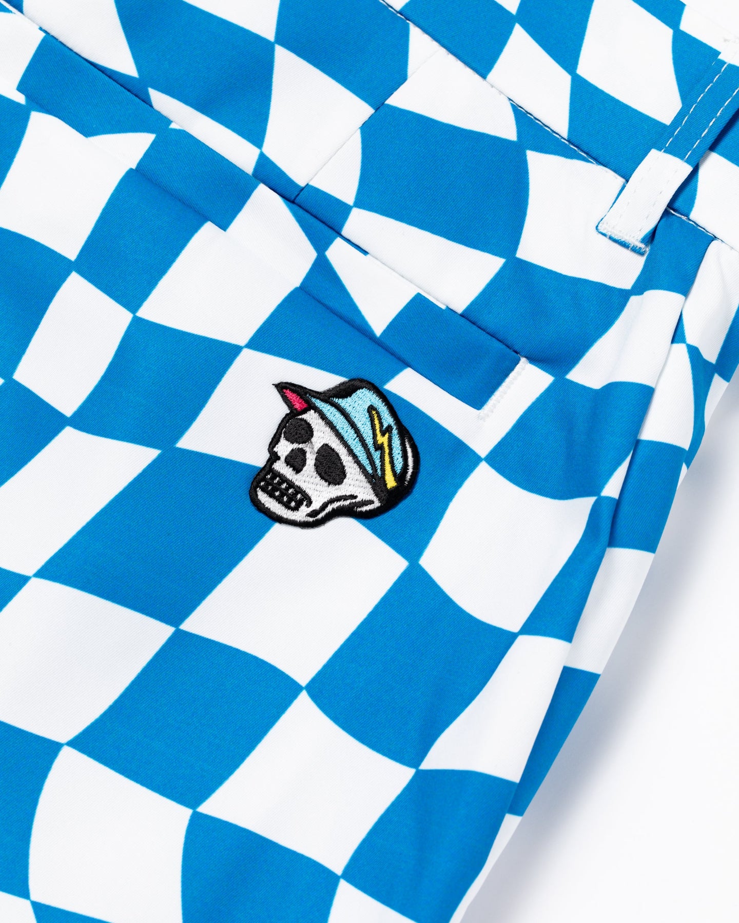 DVRX Deform Checkerショーツ 763572405-WHITE x AQUA