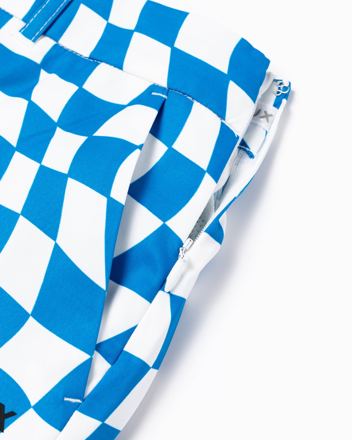 WOMEN DVRX Deform Checker Pleatedスカート 763572479 WHITE×AQUA