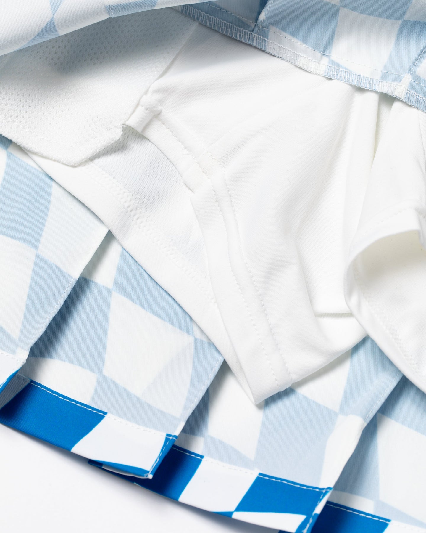 WOMEN DVRX Deform Checker Pleatedスカート 763572479 WHITE×AQUA