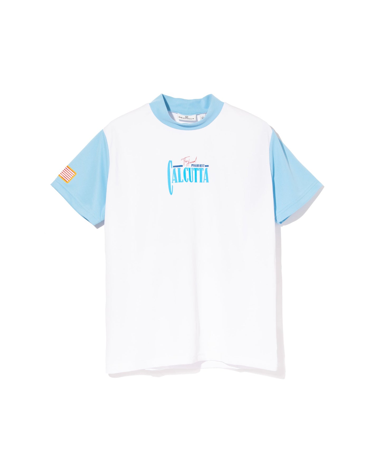 WOMEN USカルカッタモックネックTEE 763572080 WHITE×BLUE