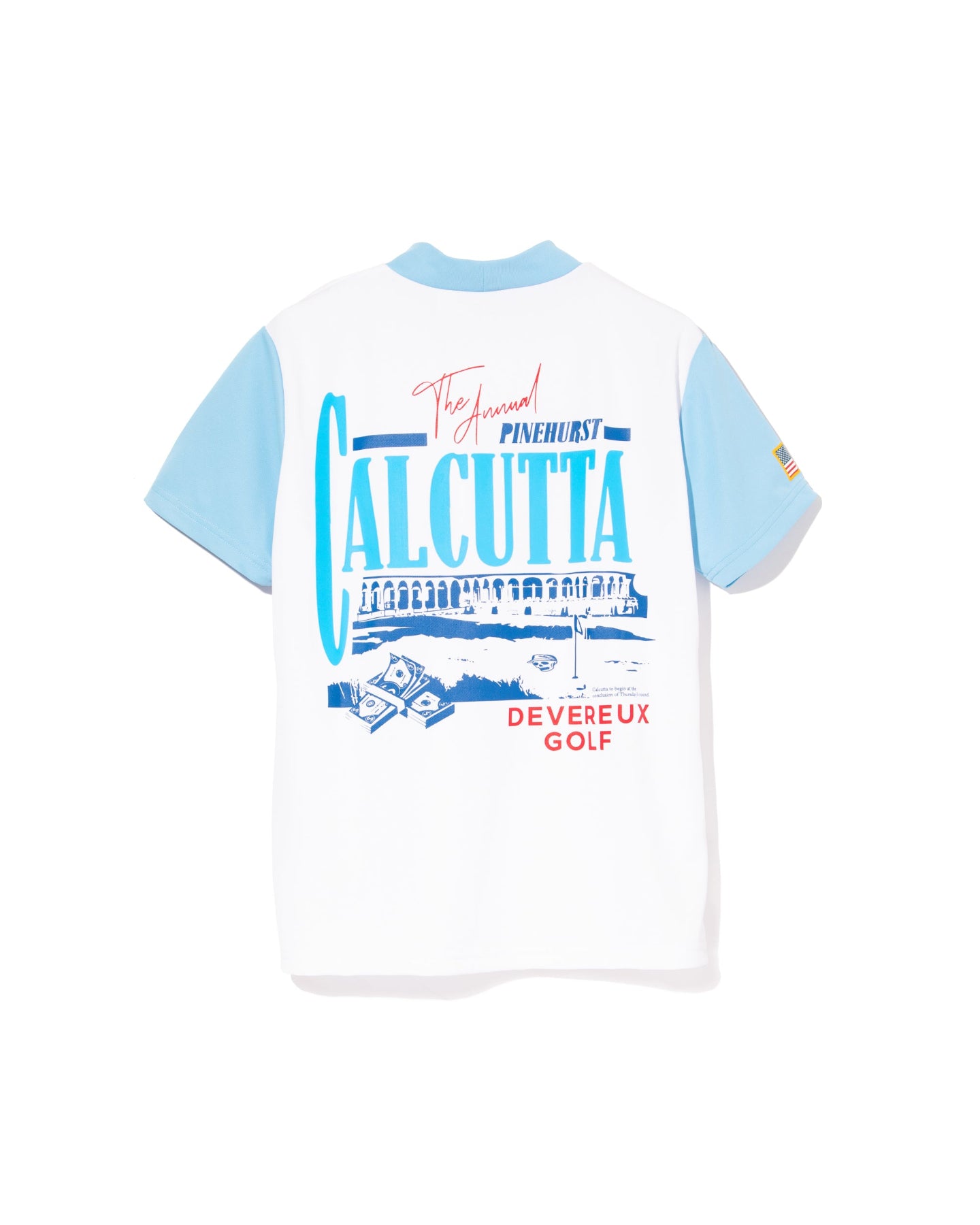 WOMEN USカルカッタモックネックTEE 763572080 WHITE×BLUE