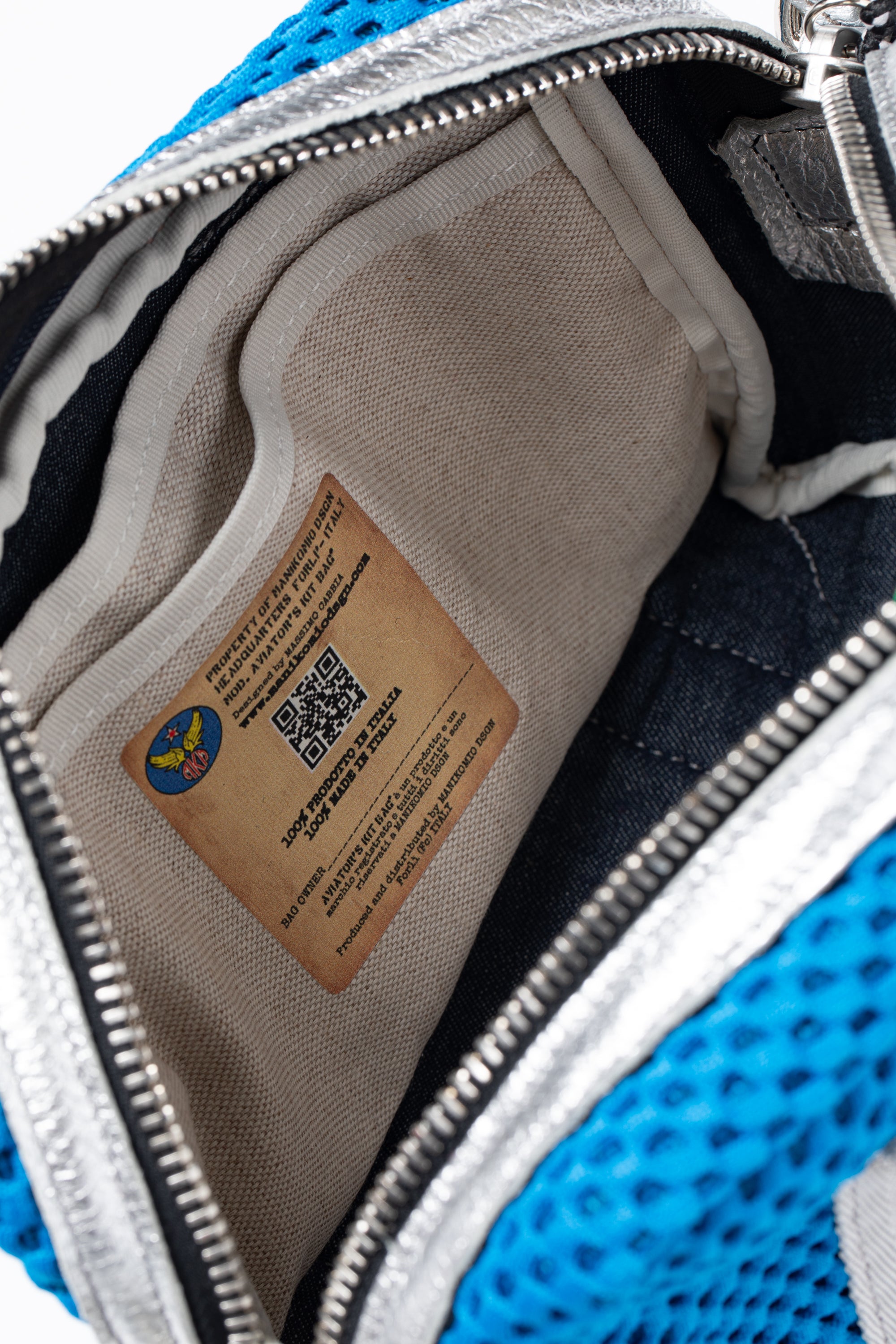 【DEVEREUX × MANIKOMIO】 Marty Mesh aviators kit bag 763572833 BLUE