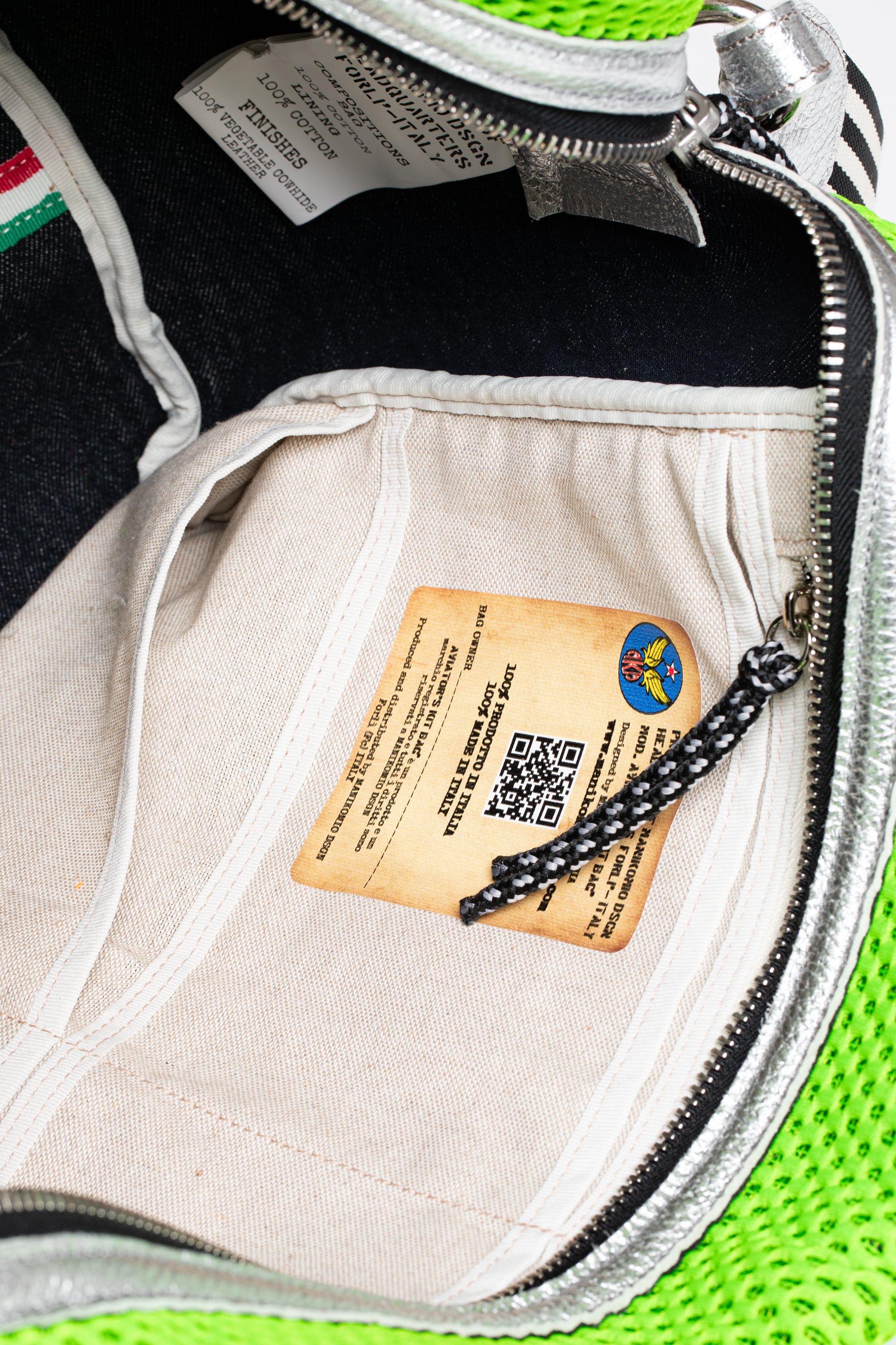 【DEVEREUX × MANIKOMIO】 38 Mesh aviators kit bag 763572832 GREEN