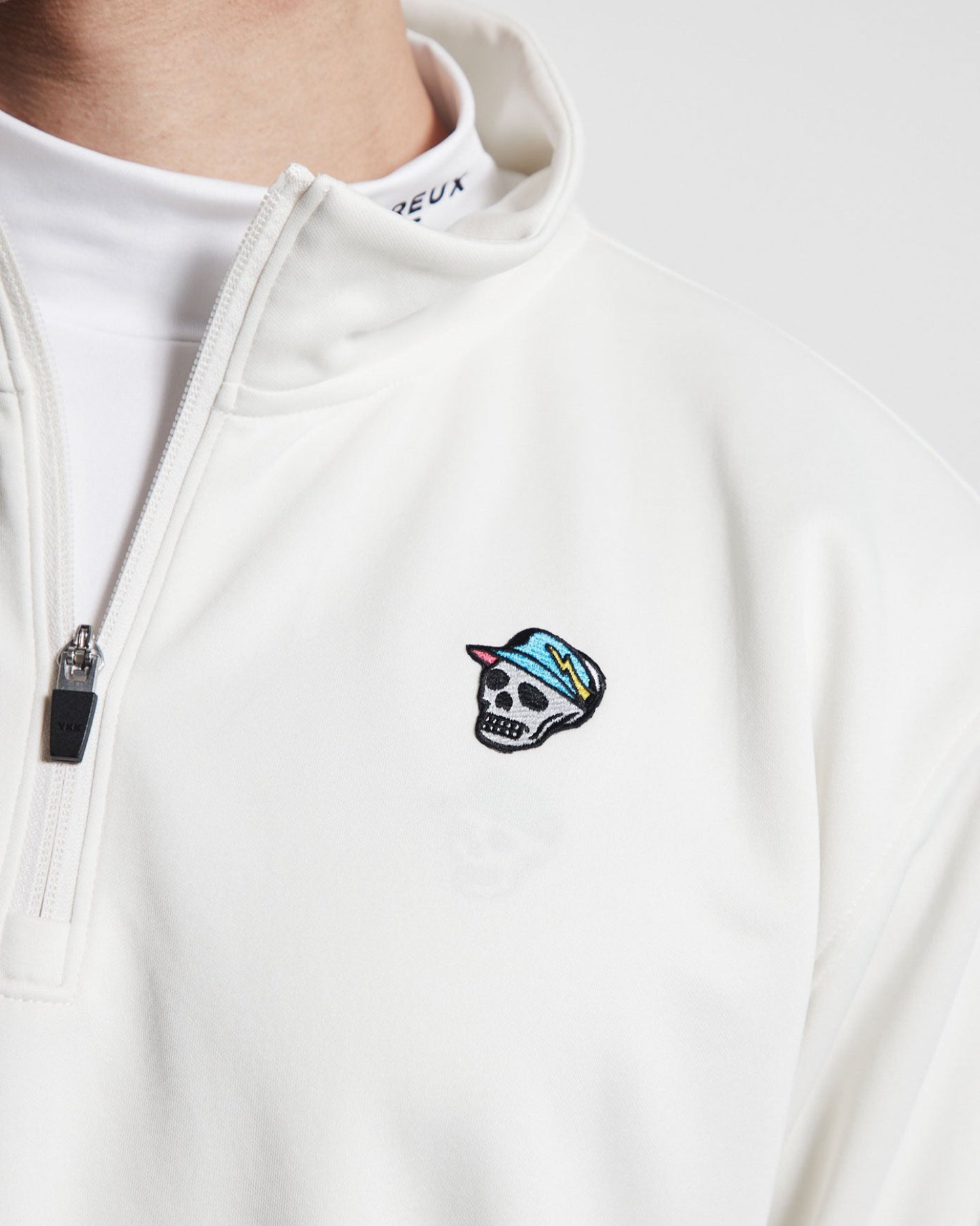 ハーフジップPO 763472019-WHITE