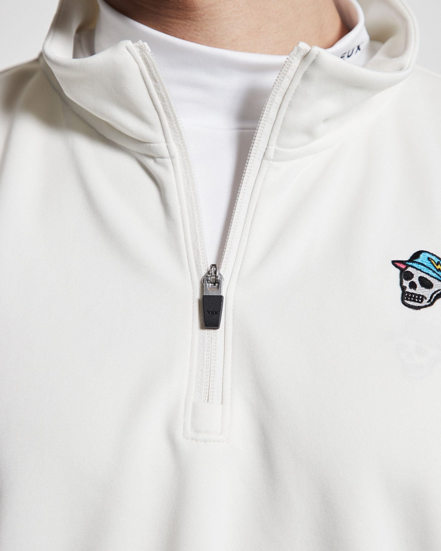 ハーフジップPO 763472019-WHITE