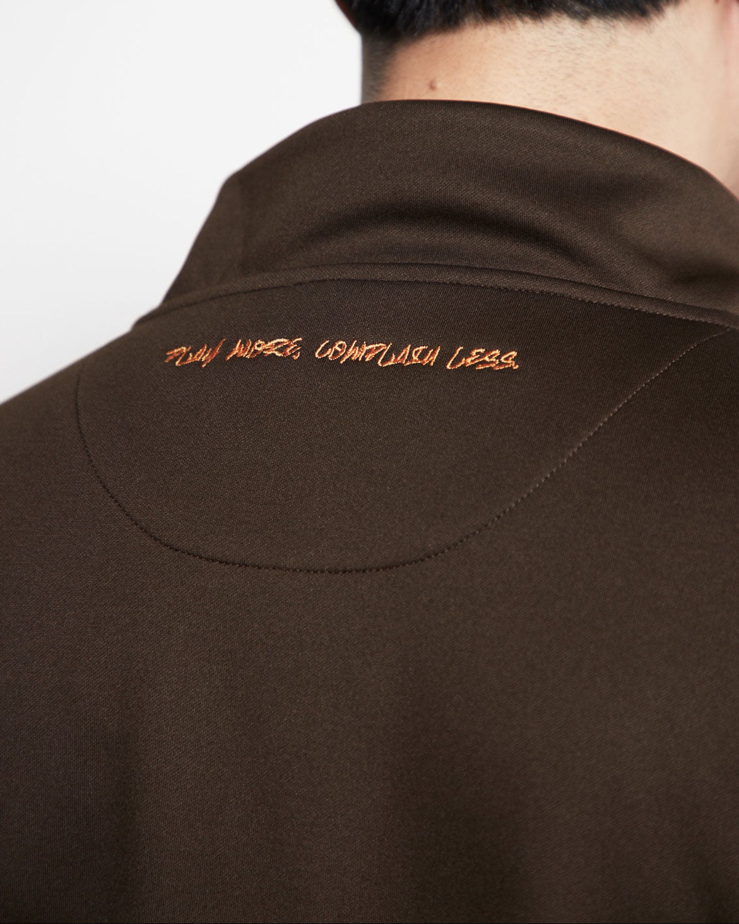 ハーフジップPO 763472019-D/BROWN