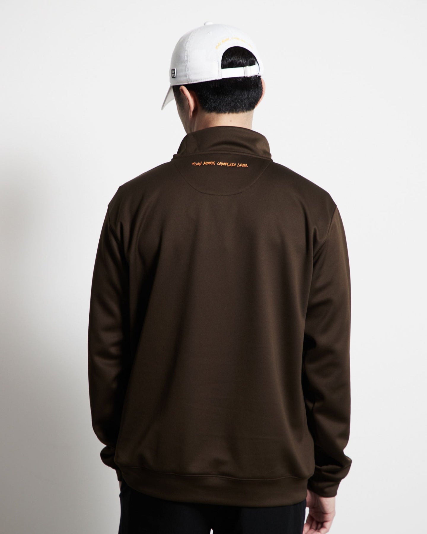 ハーフジップPO 763472019-D/BROWN