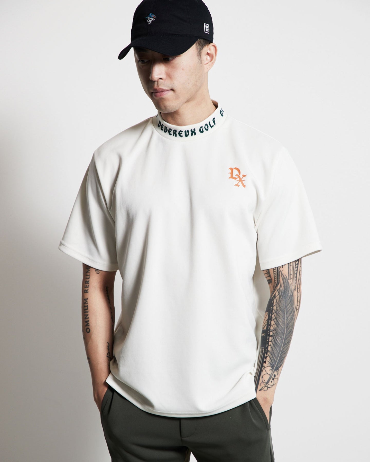 ジャガードロゴモックS/S 763472021-WHITE