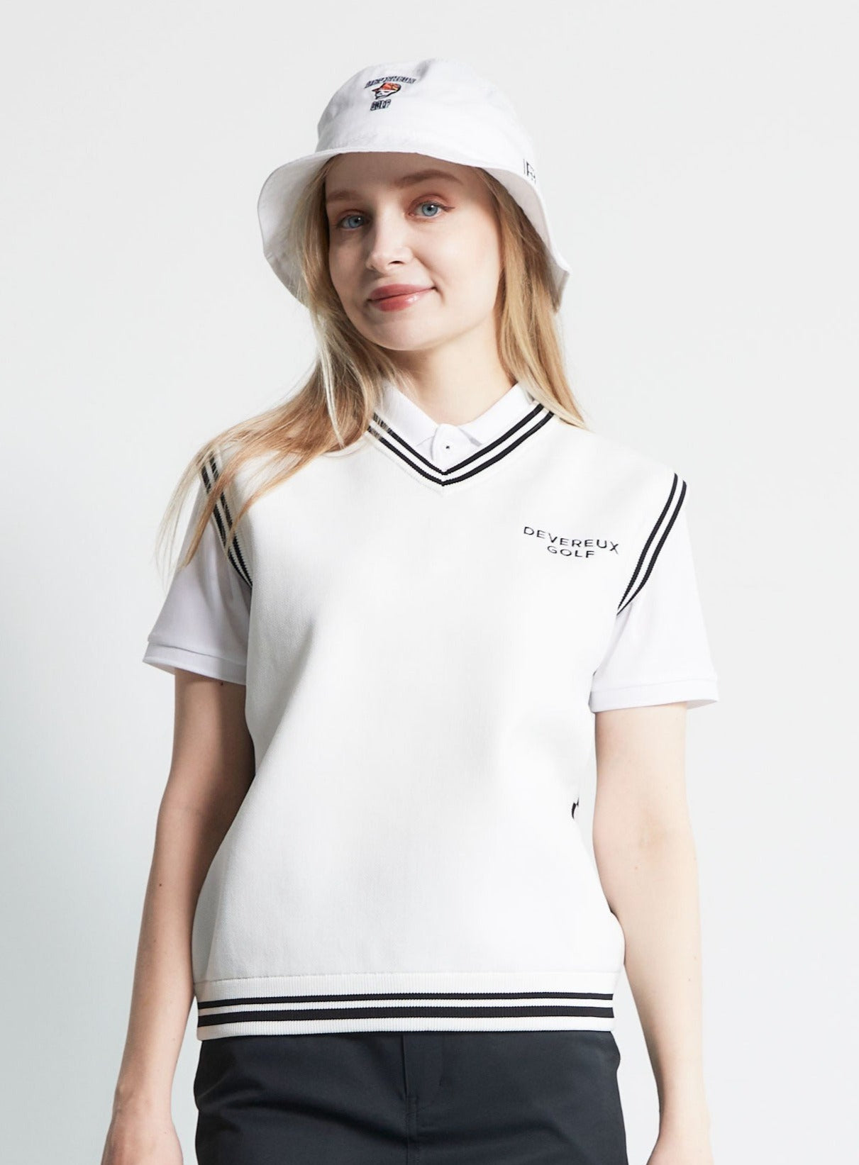 WOMEN Café Racer Checker Vest 763472775 WHITE×BLACK