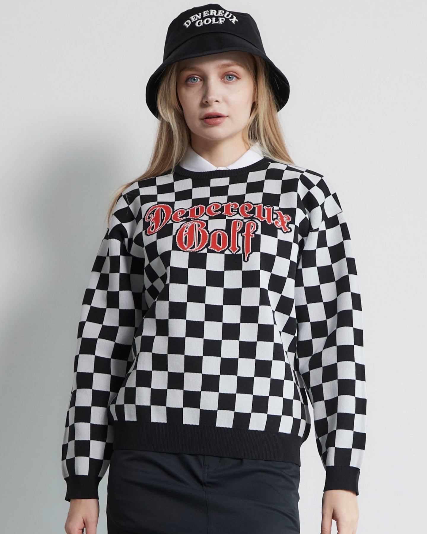 WOMEN Café Racer Checker Knit 763472773 BLACK